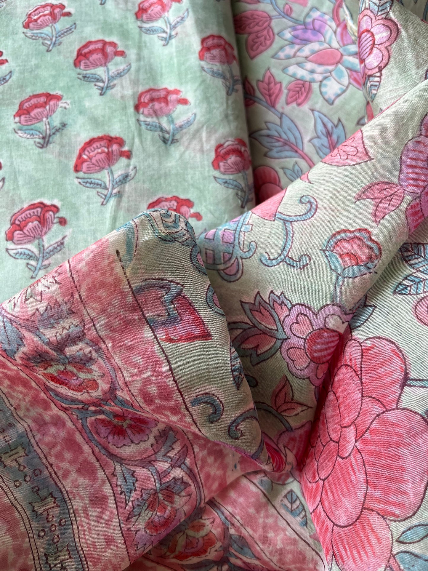 Cotton kurta bottom chanderi dupatta