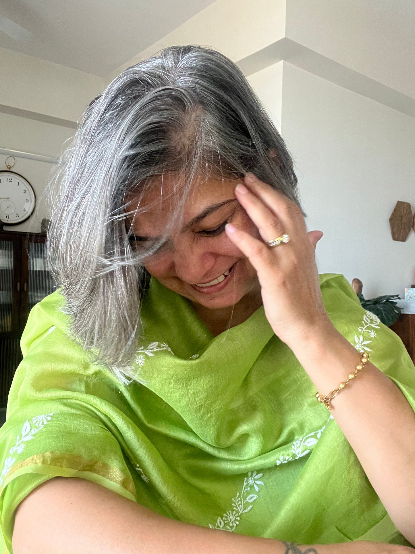 Chanderi chikan kurta and Dupatta