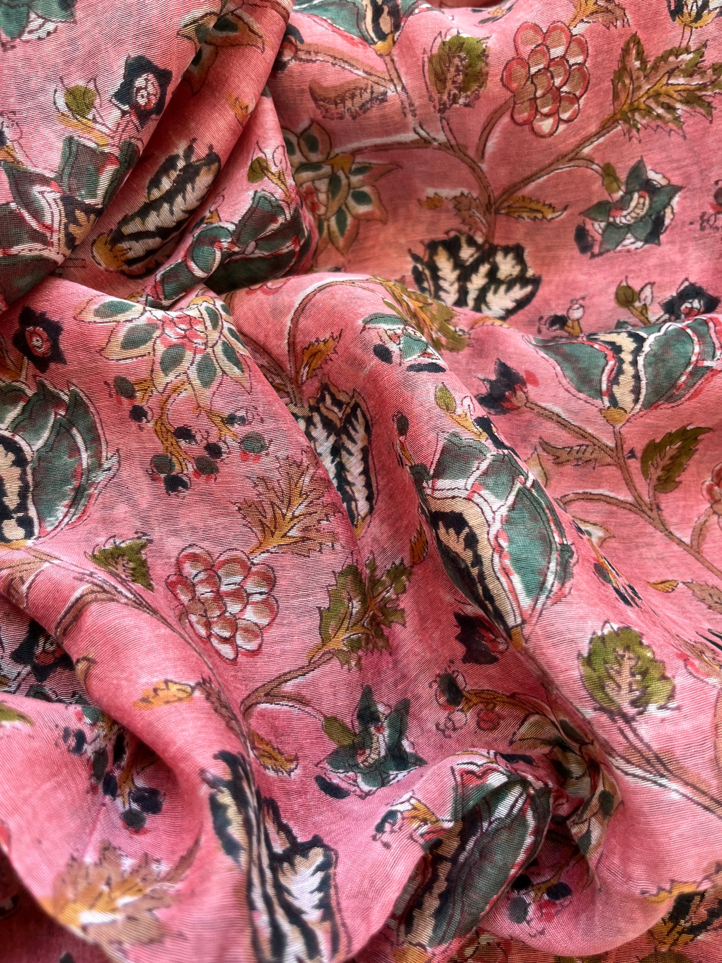 Mangalgiri Cotton kurta bottom chanderi dupatta