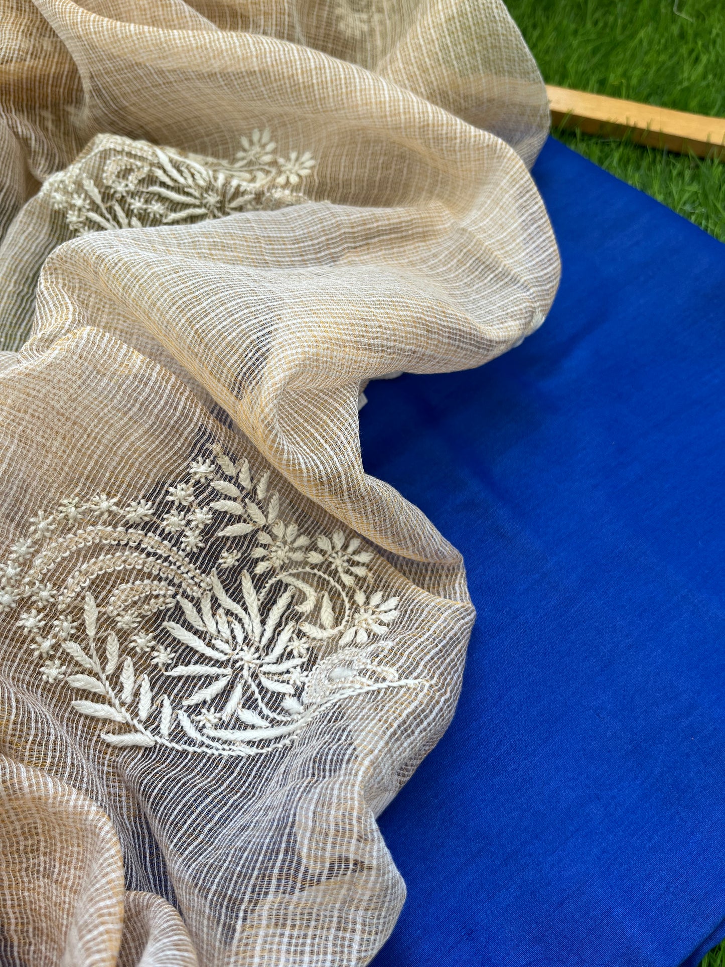 Chanderi kurta kurta fabric kota silk chikan work dupatta