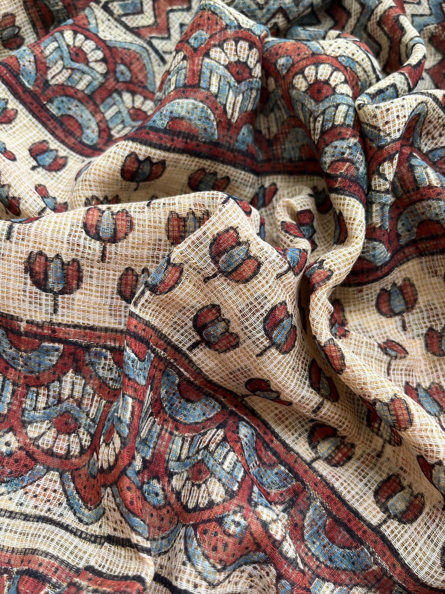 Ajrakh cotton Kurta bottom and kota doria dupatta