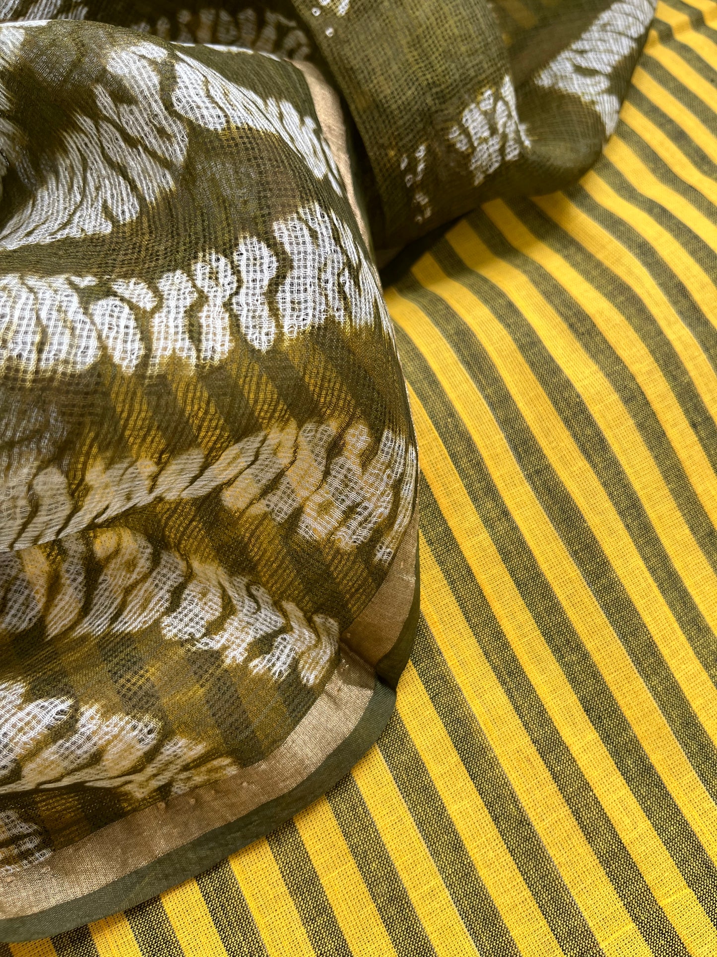 Kota silk shibori Dupatta cotton Kurta bottom fabric