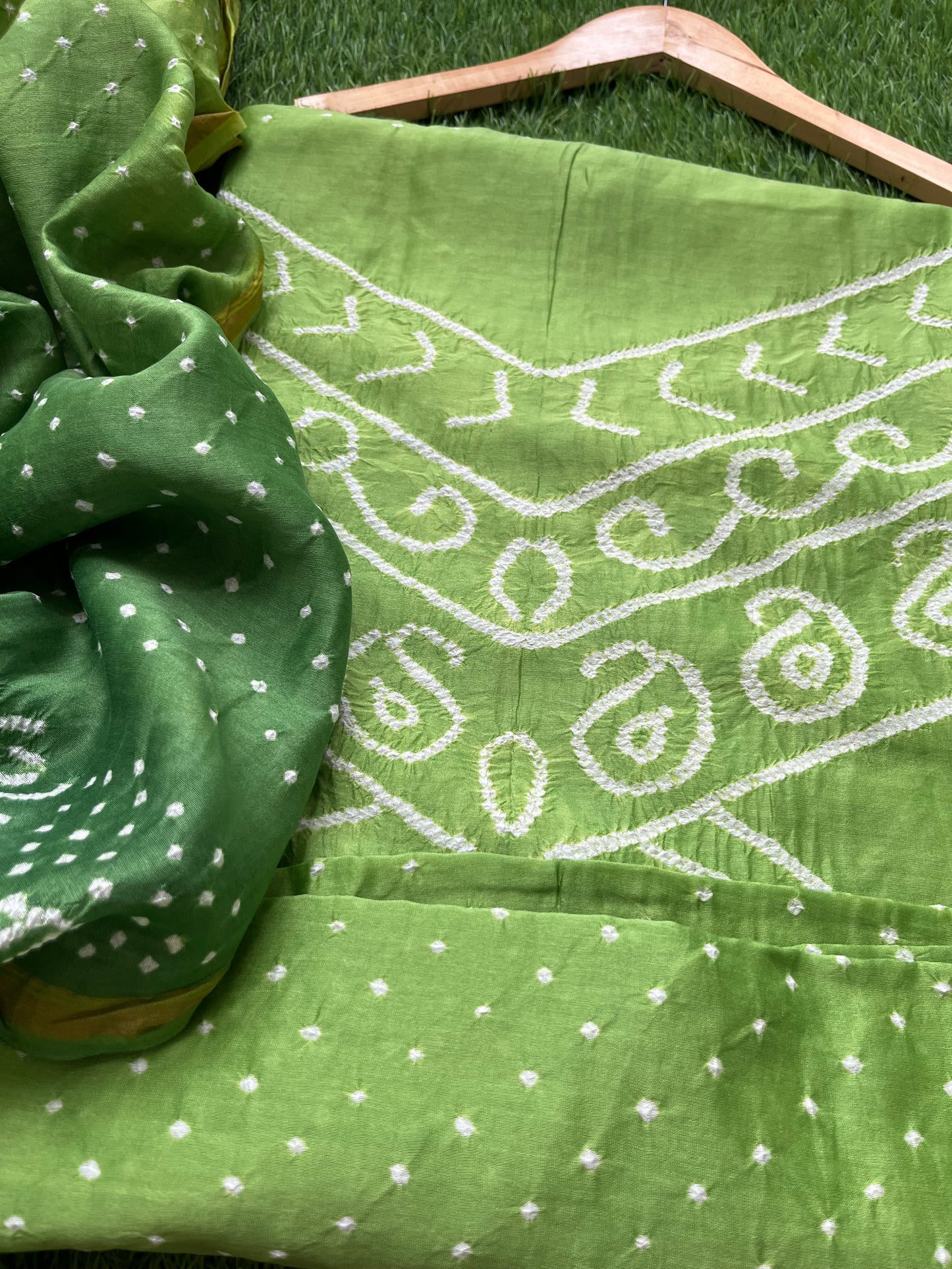 Chanderi Bandhani kurta dupatta