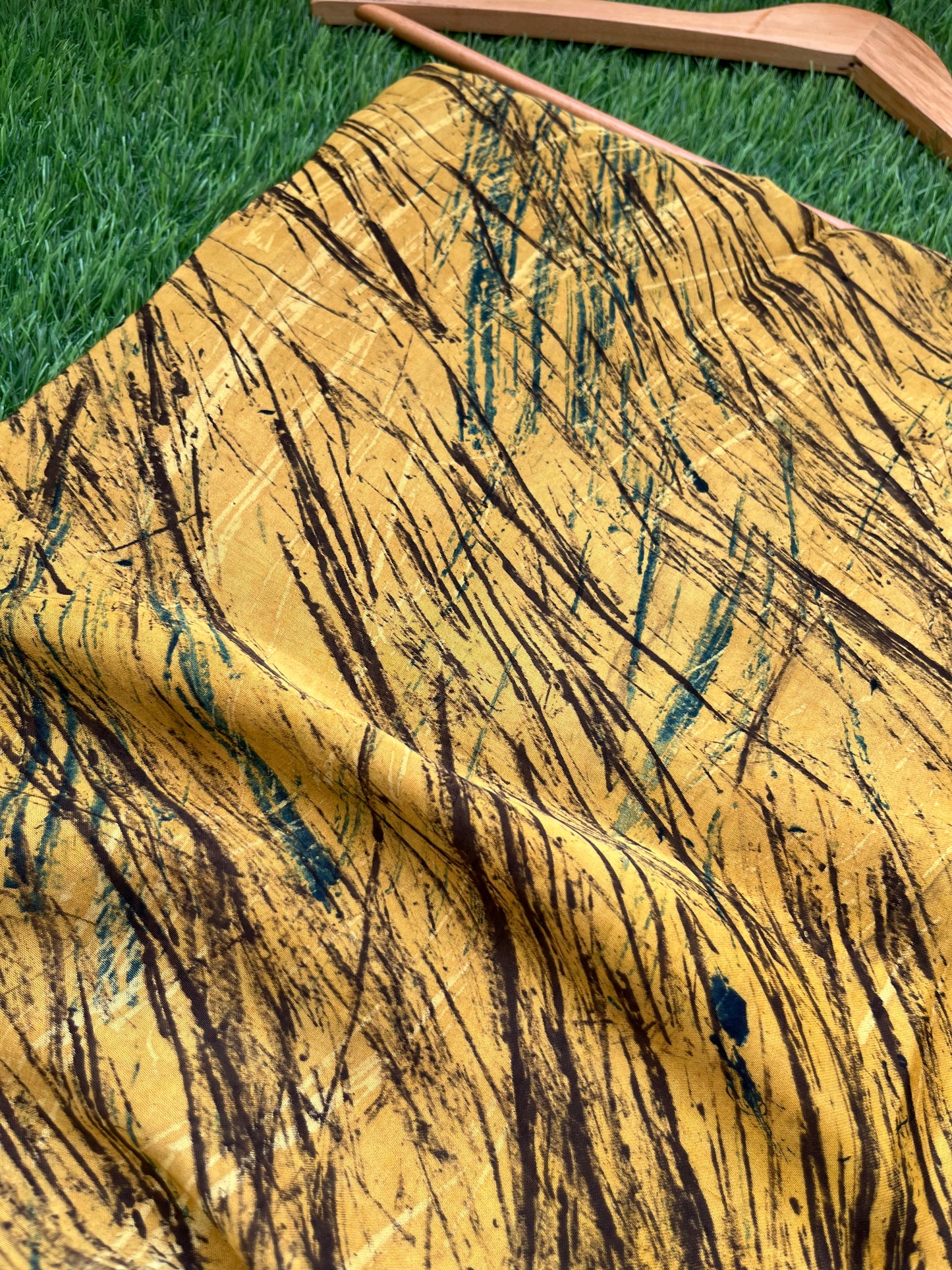 Modal Silk ajrakh fabric
