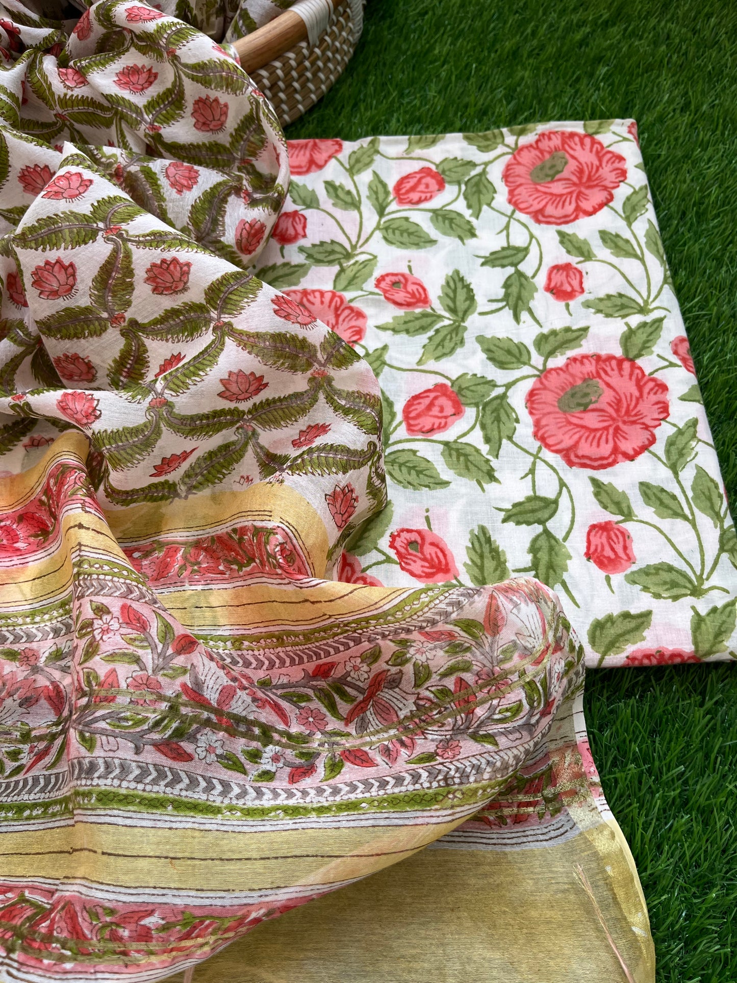 Chanderi Dupatta cotton Kurta