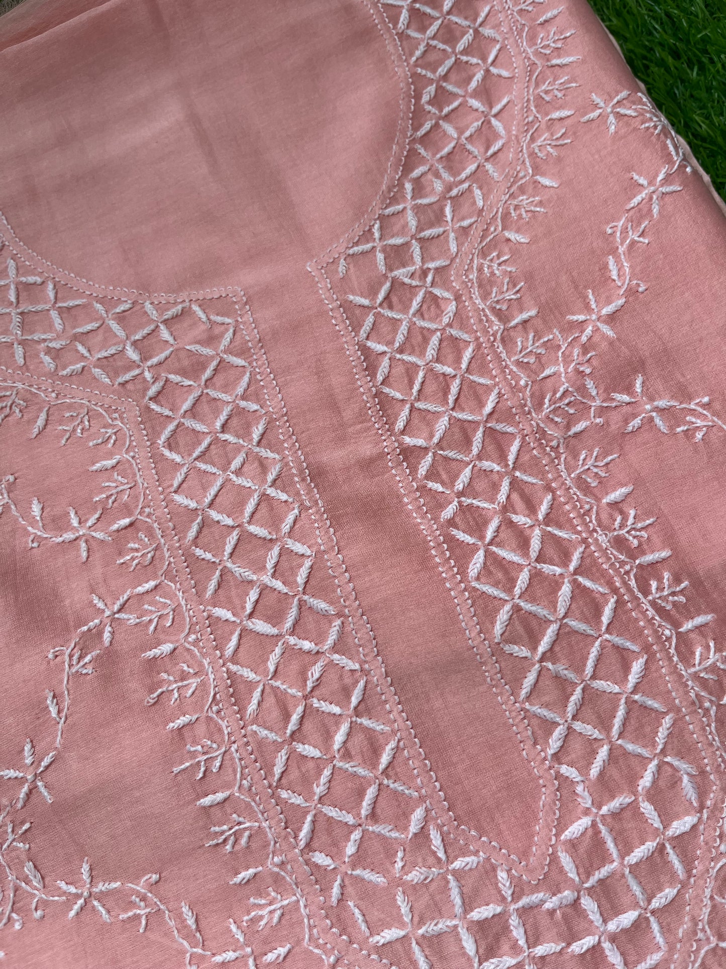 Chanderi chikan kurta