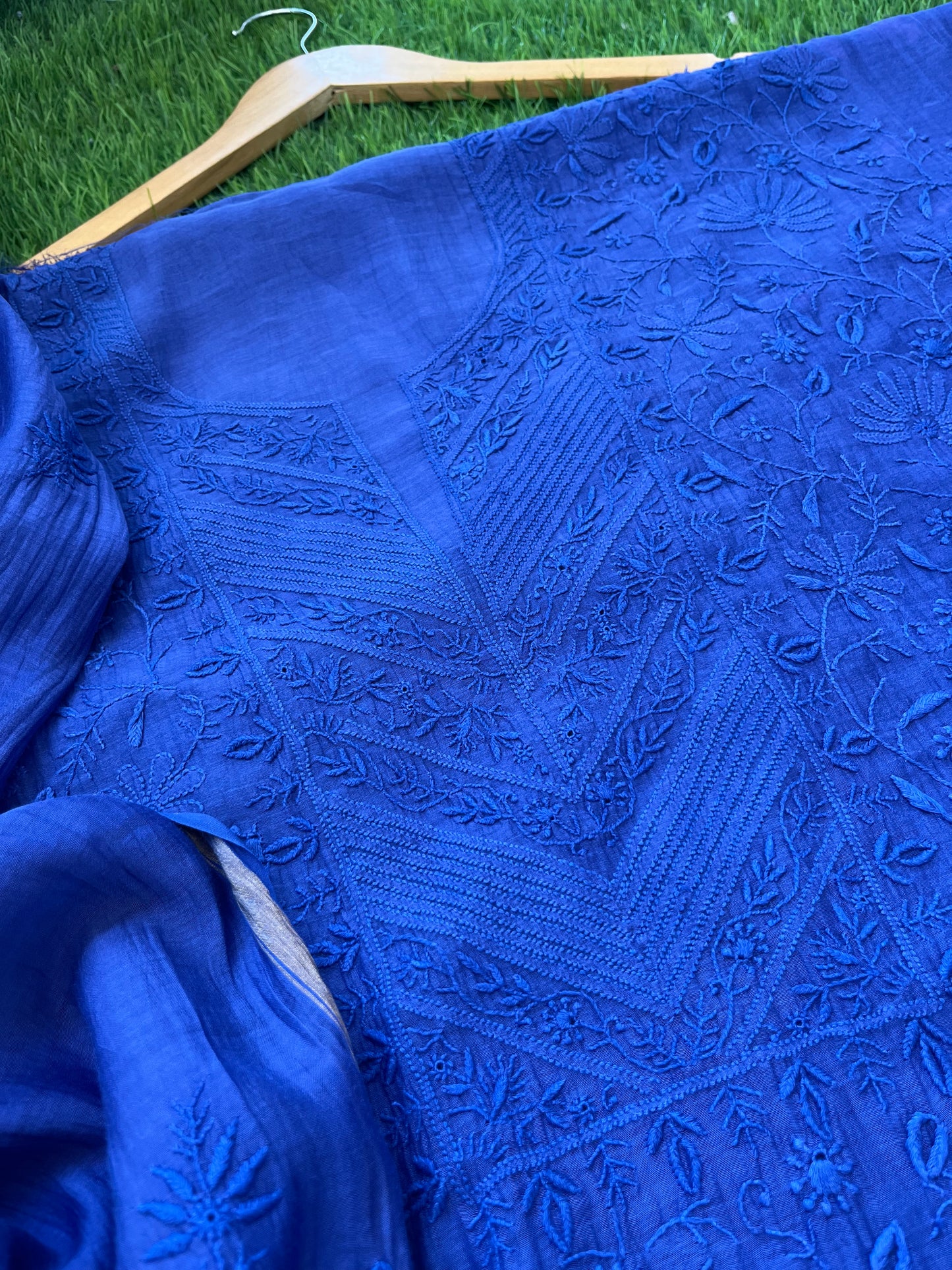 Chanderi Chikankari Kurta Dupatta