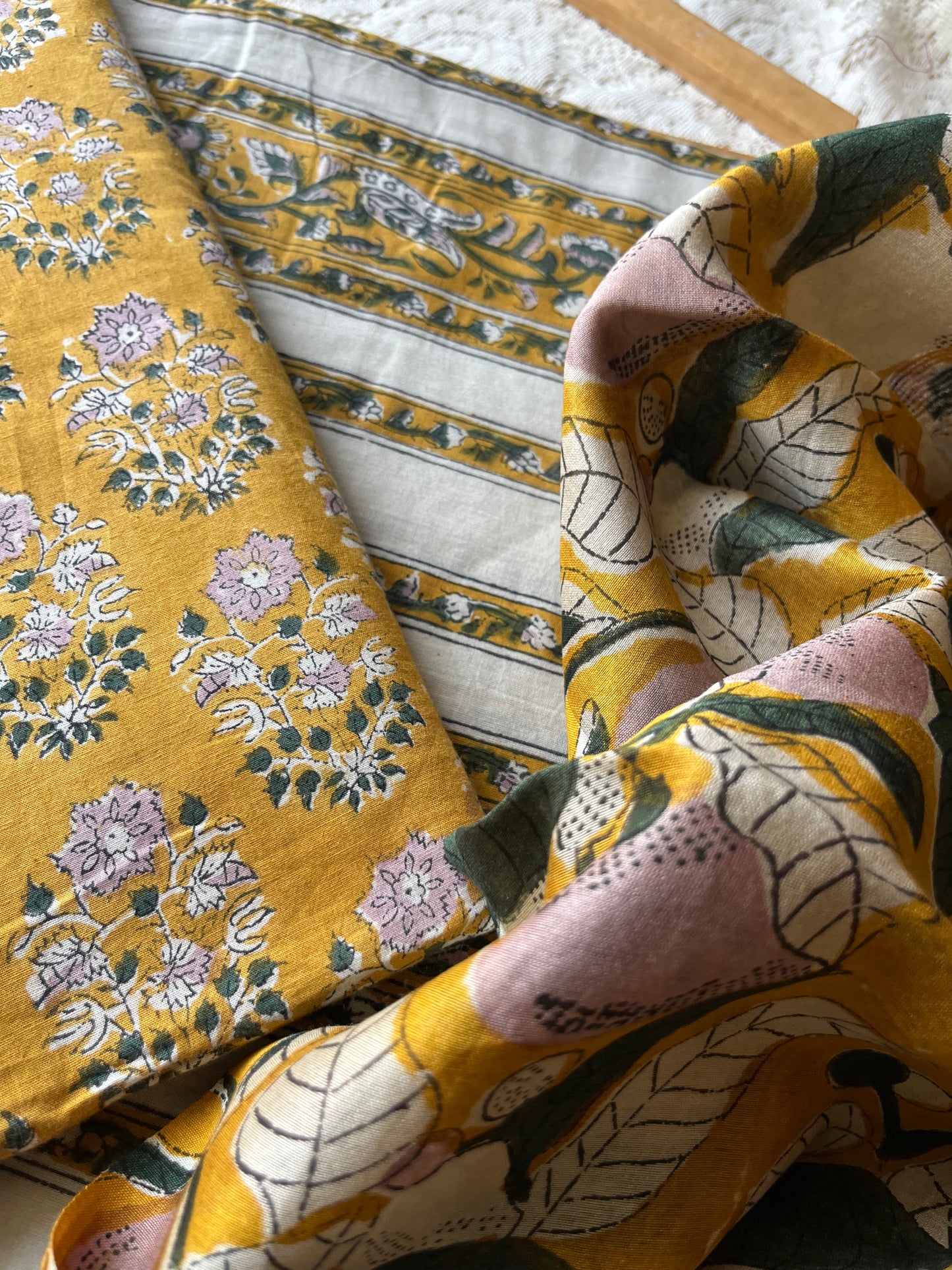 Cotton kurta bottom chanderi dupatta