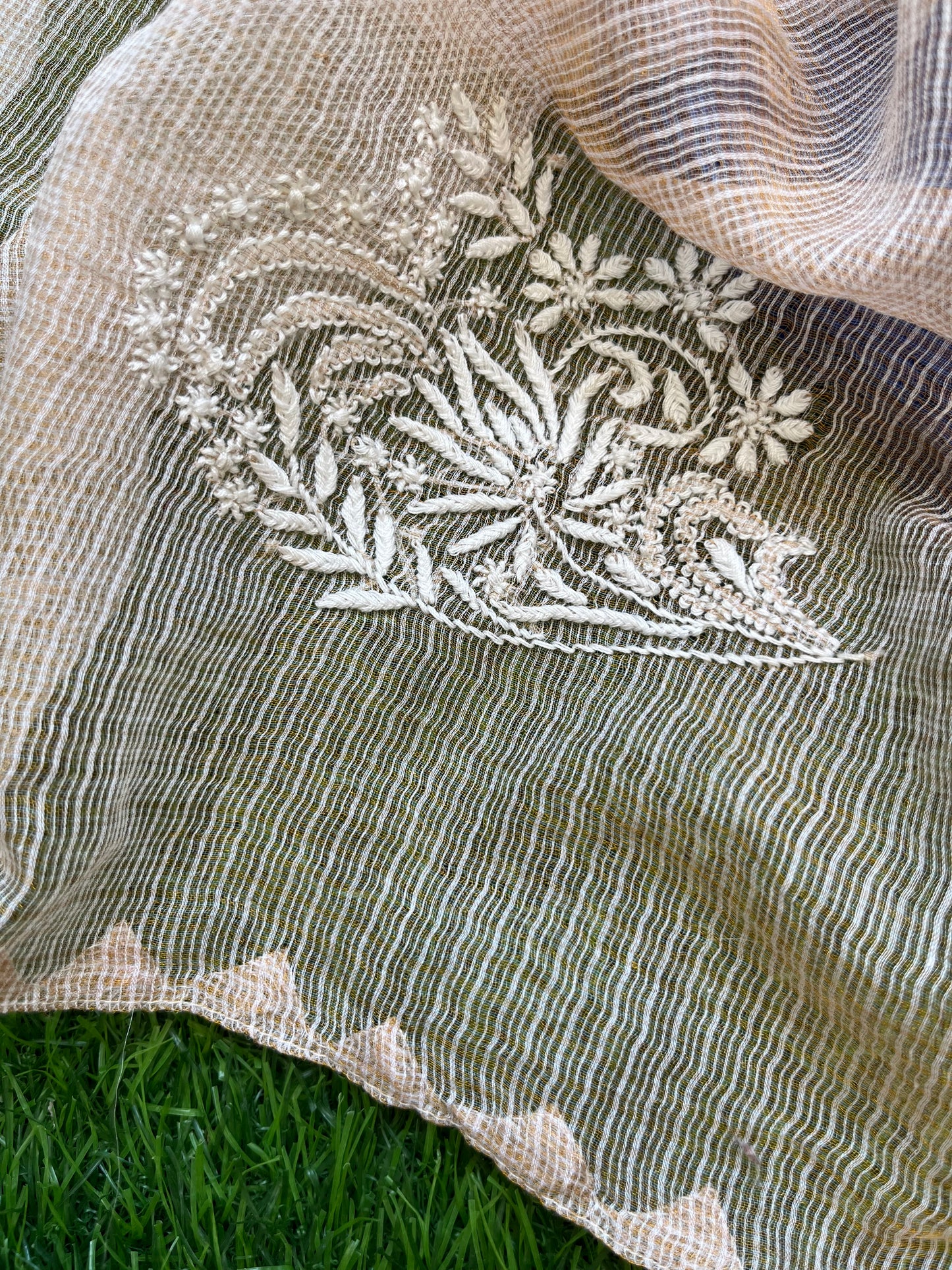 Chanderi kurta kurta fabric kota silk chikan work dupatta