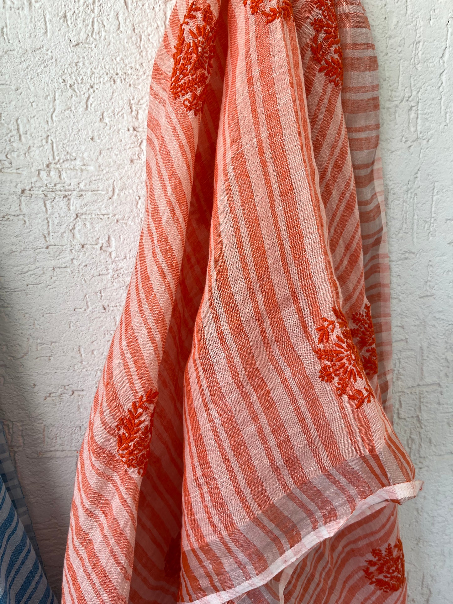 Linen chikankari Dupatta