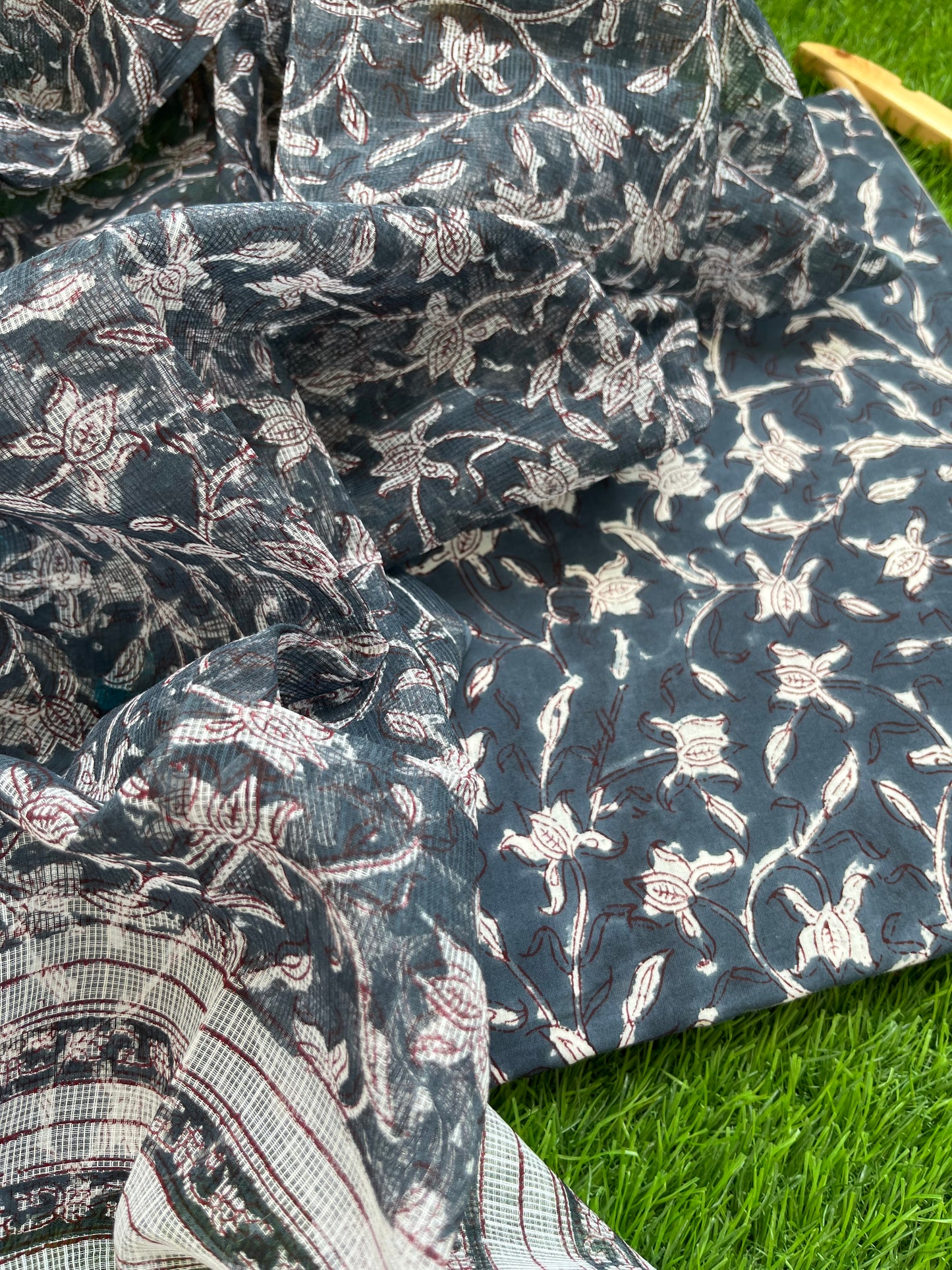 Block print kota Dupatta cotton Kurta
