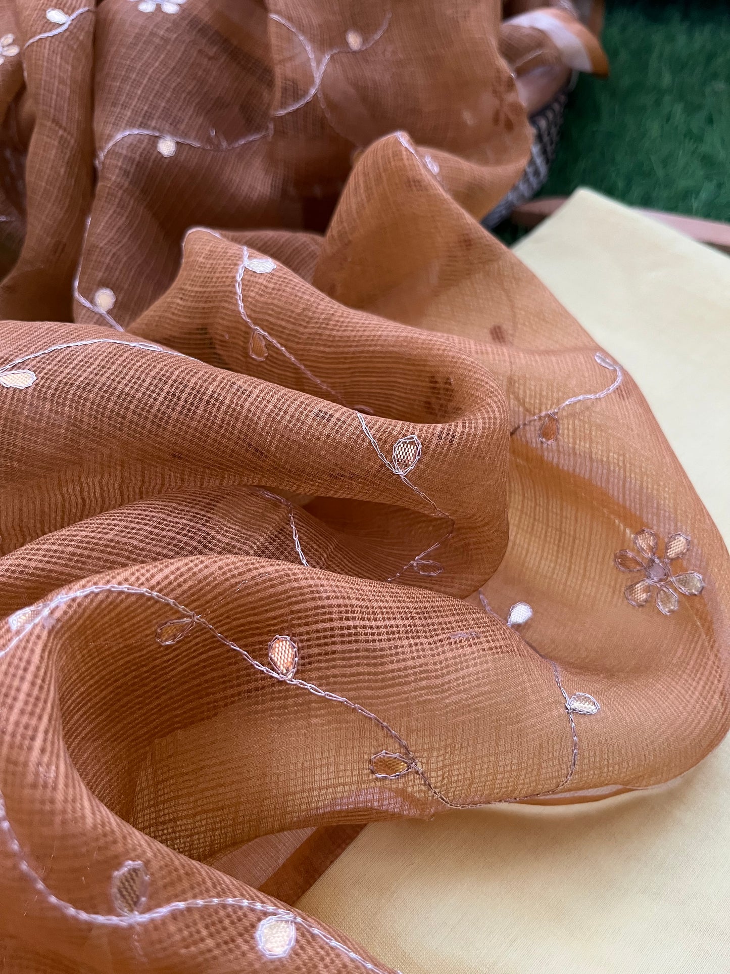त्योहार :kota silk gota patti Dupatta with plain chanderi kurta bottom Fabric