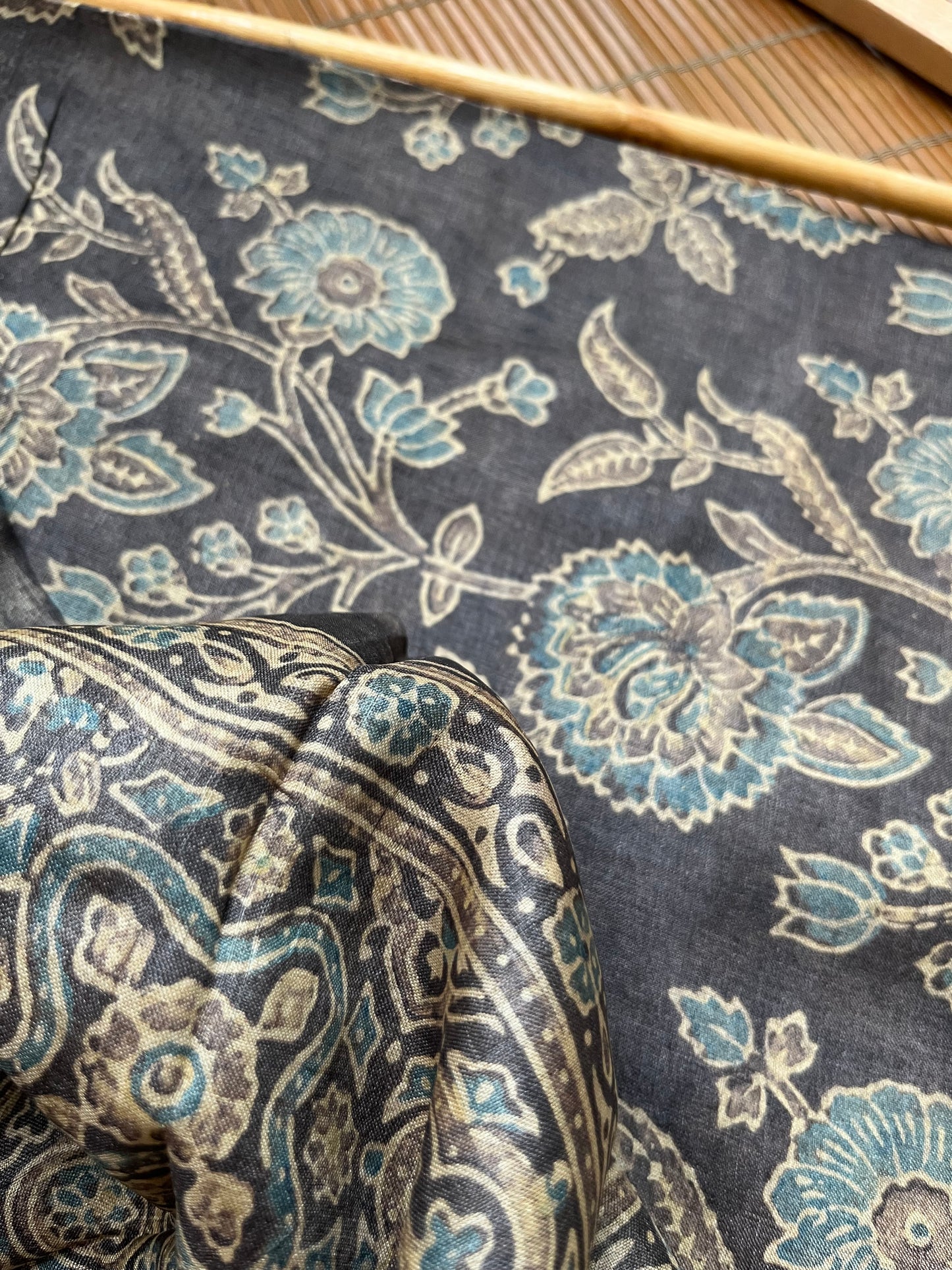 Tussar silk Ajrakh Kurta and dupatta