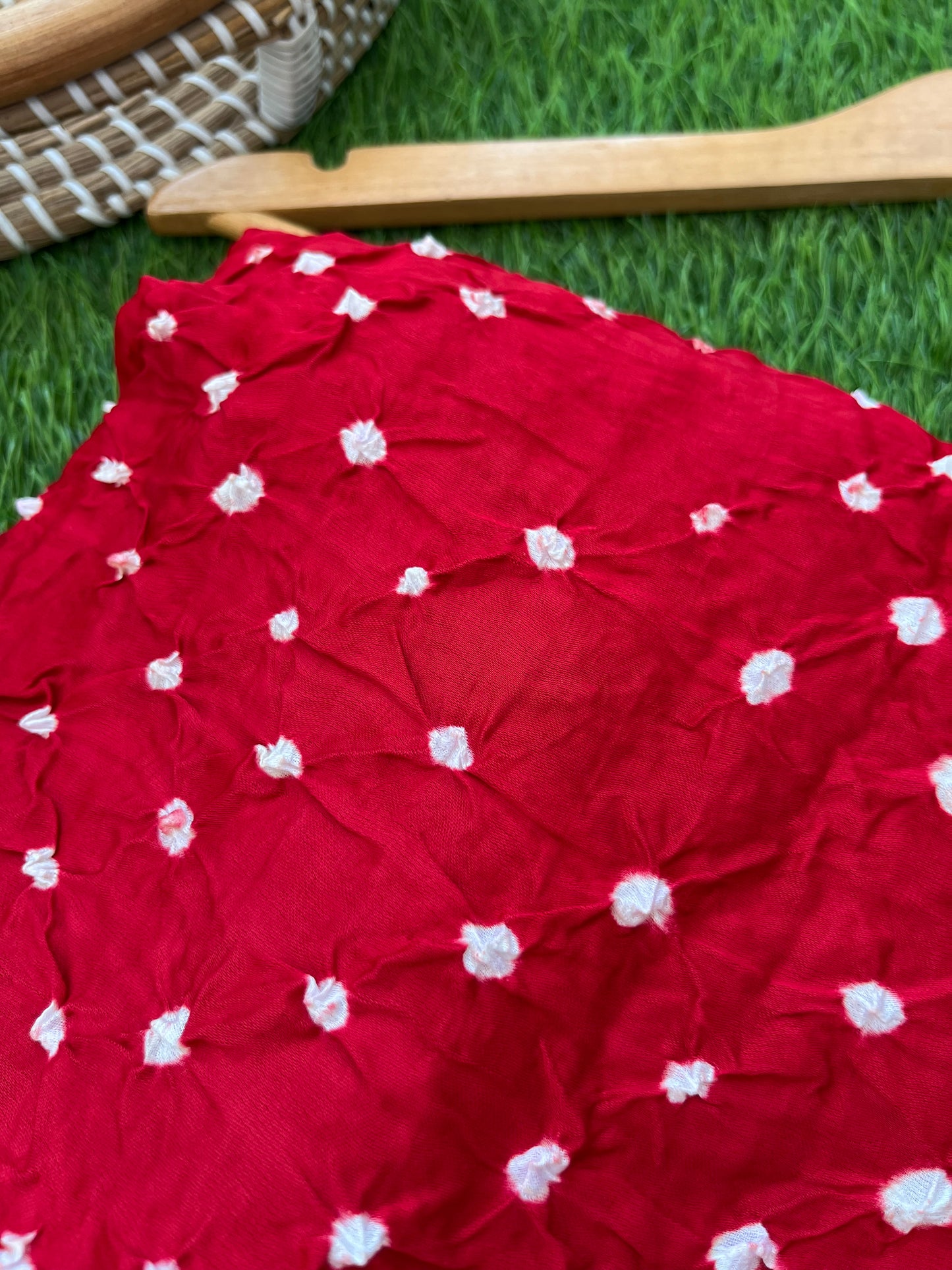 Modal Silk bandhani fabric