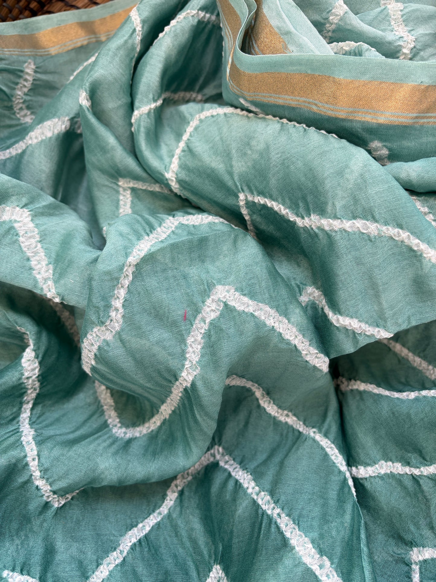 Bandhani Chanderi silk Dupatta