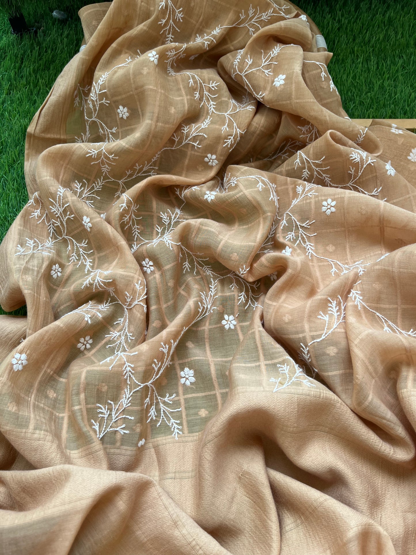Jaamdani kurta bottom chikankari dupatta