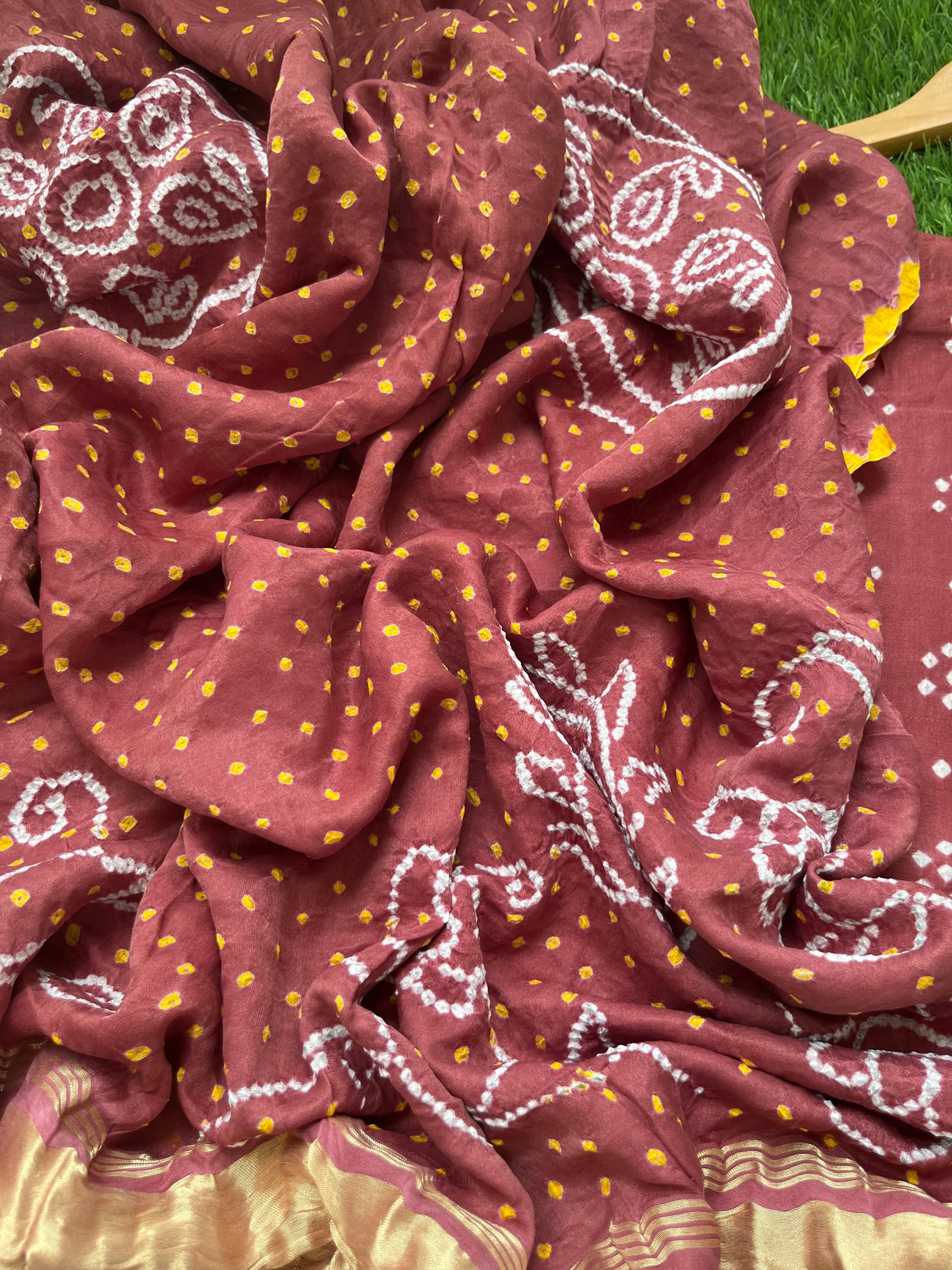 Gajji silk Bandhani dupatta kurta