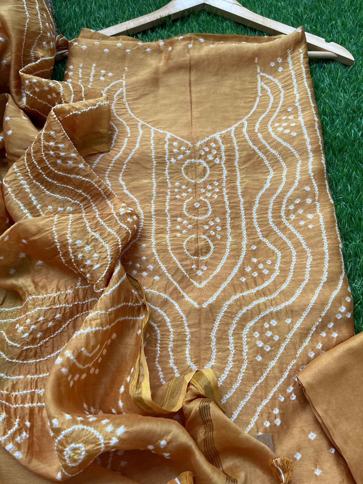 Chanderi Bandhani kurta dupatta
