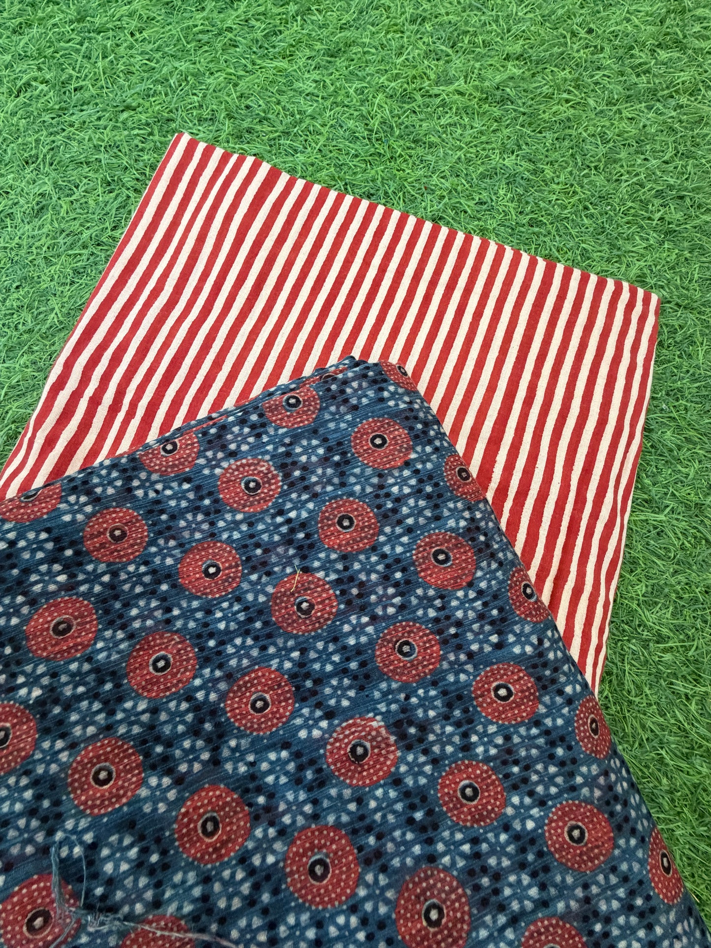 Chanderi ajrakh kurta striped Bottom