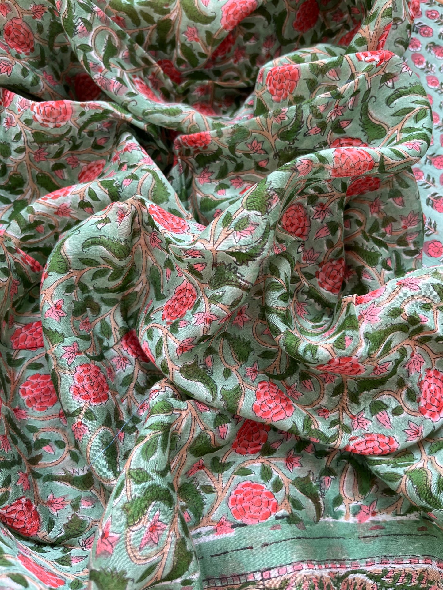 Cotton kurta chanderi dupatta