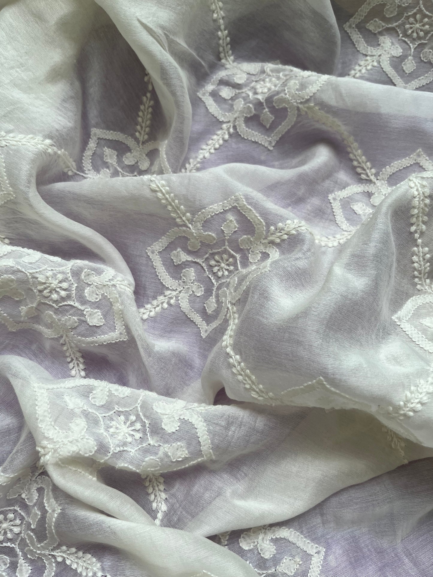 Chikankari chanderi dupatta silk bandhani kurta