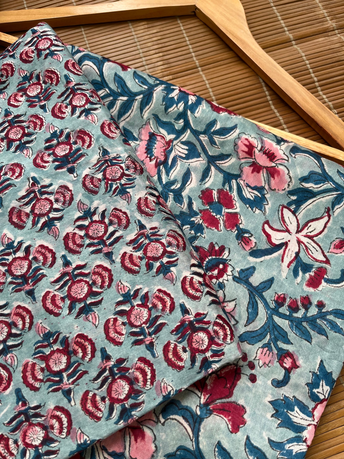 Block print chanderi Dupatta Kurta bottom