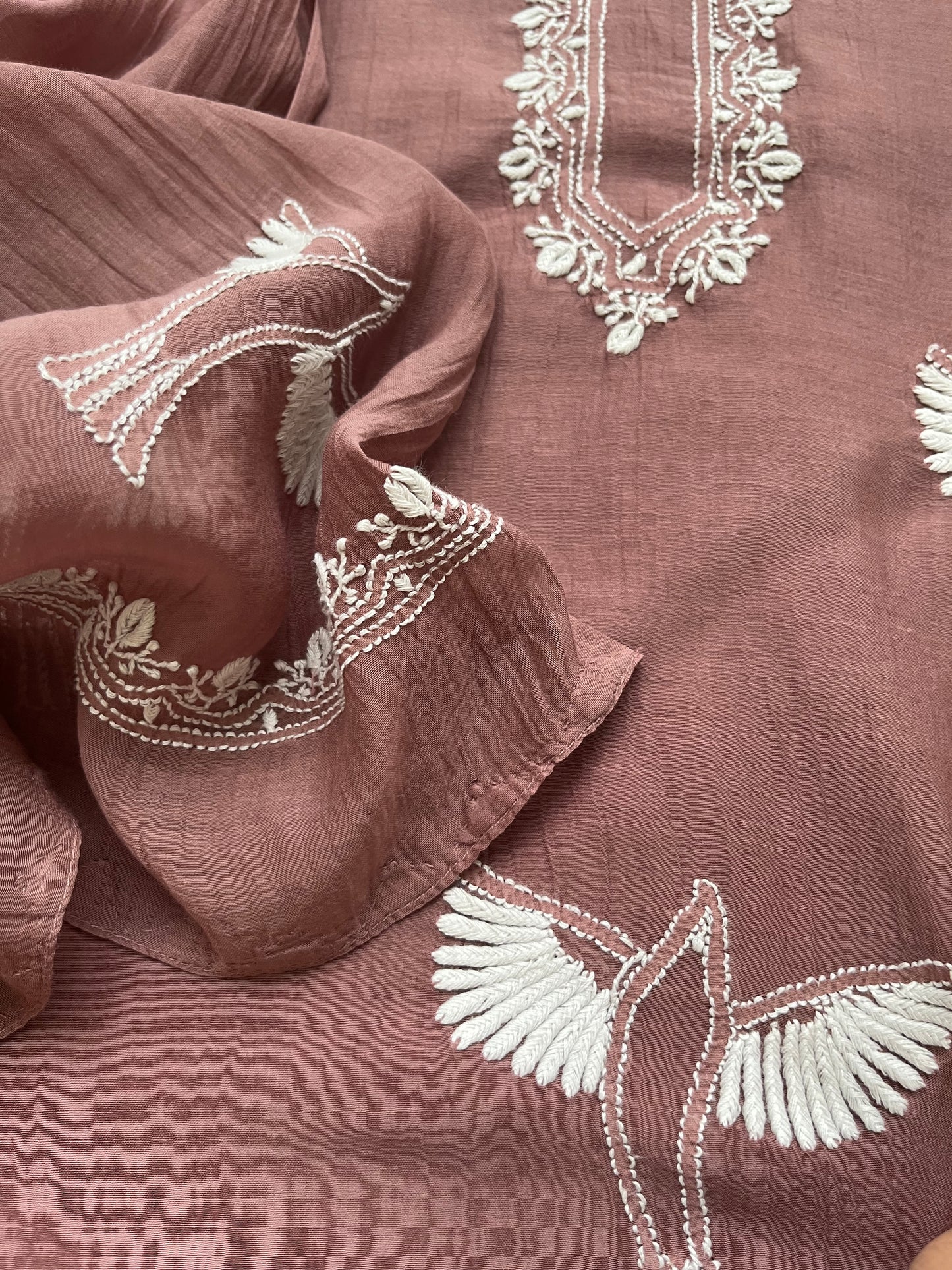 Chanderi Chikankari Kurta Dupatta