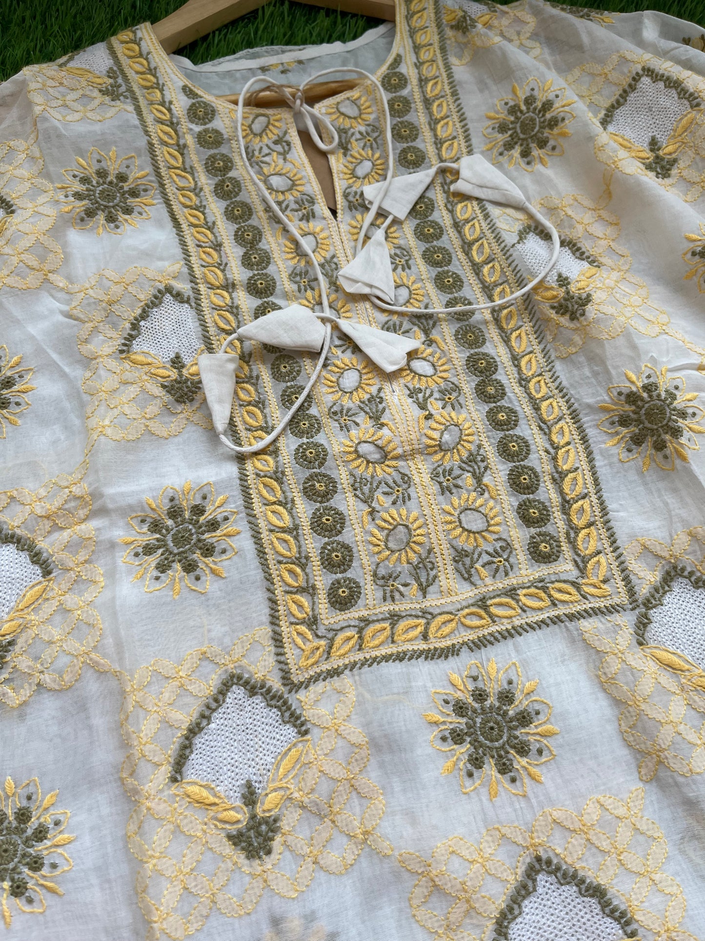 Chanderi Chikankari Kurta Dupatta
