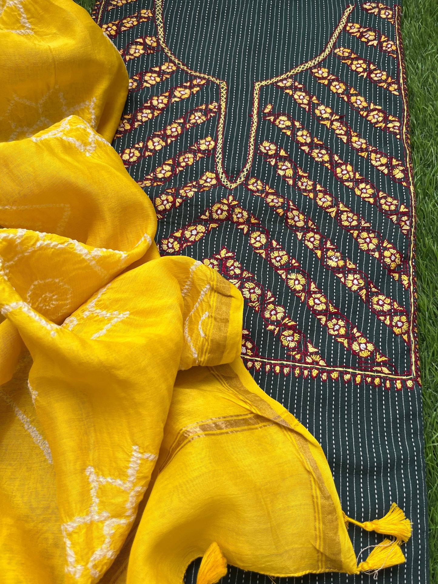 Cotton kashmiri work kurta