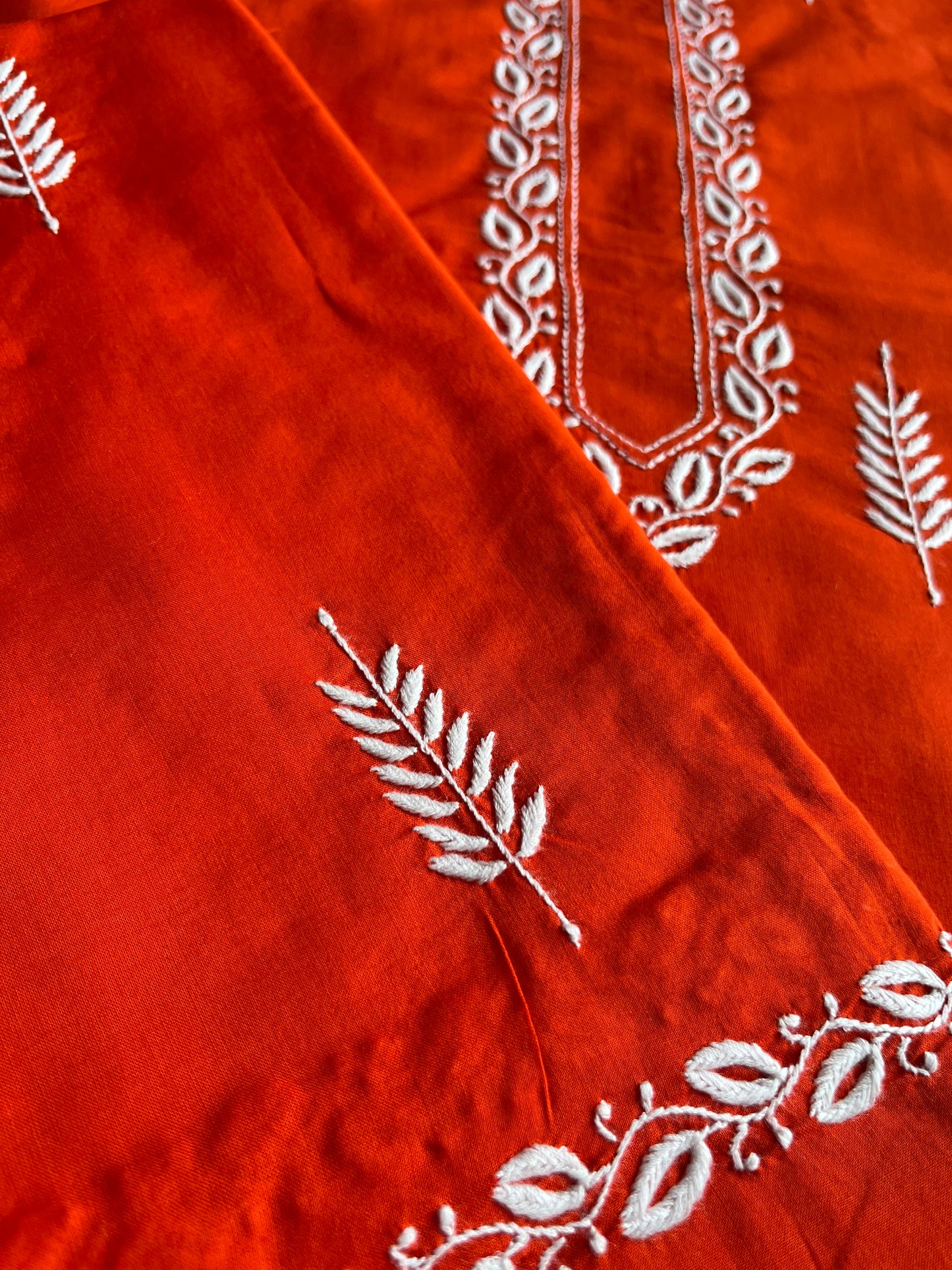 Cotton chikan kurta bottom