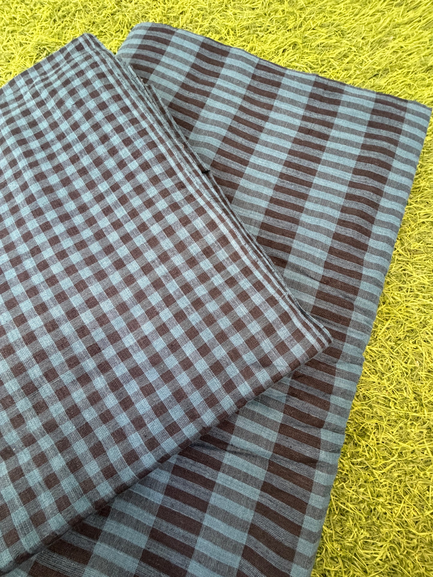 Khadi Cotton checks kurta Bottom