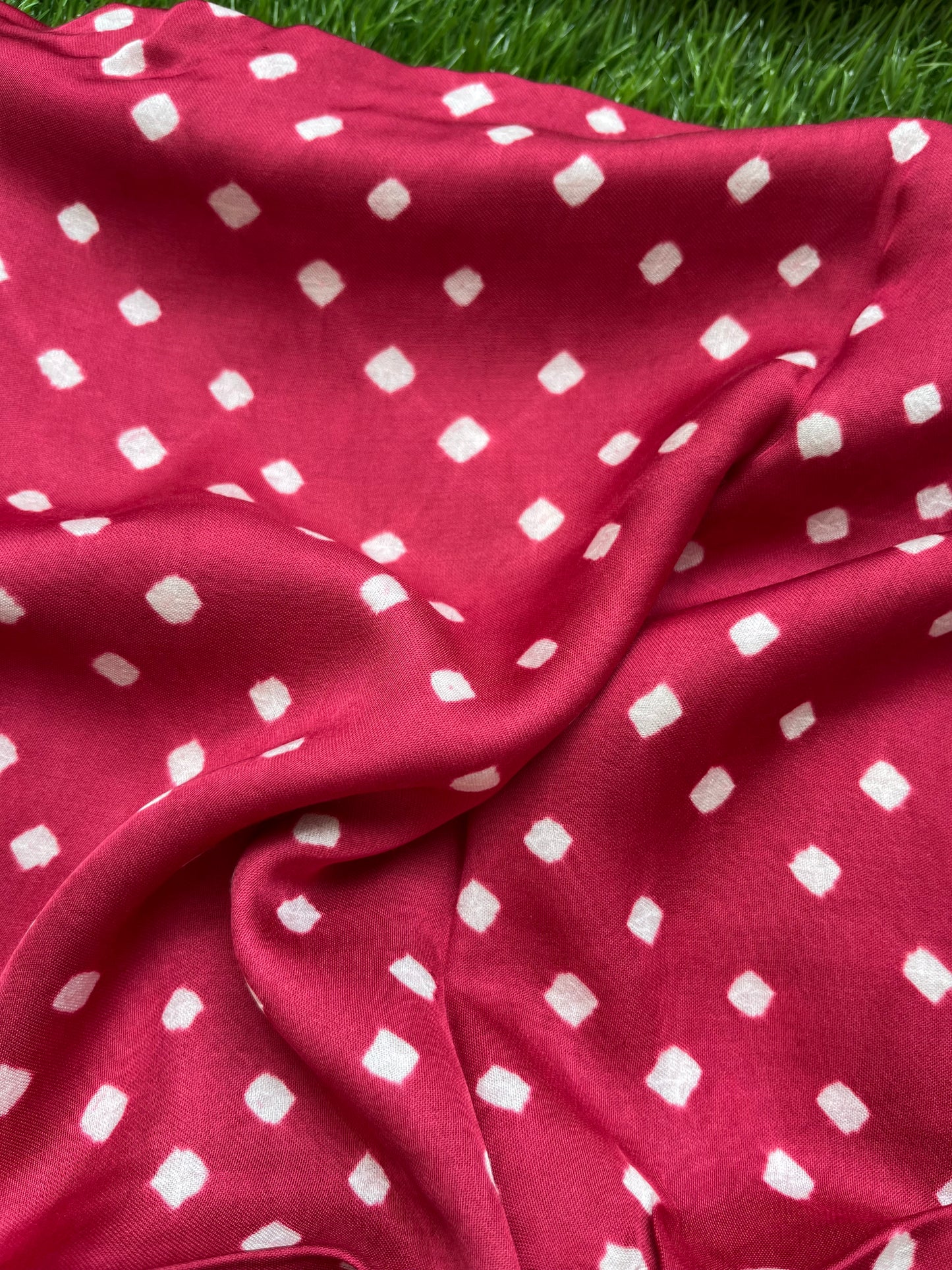 Modal Silk bandhani fabric