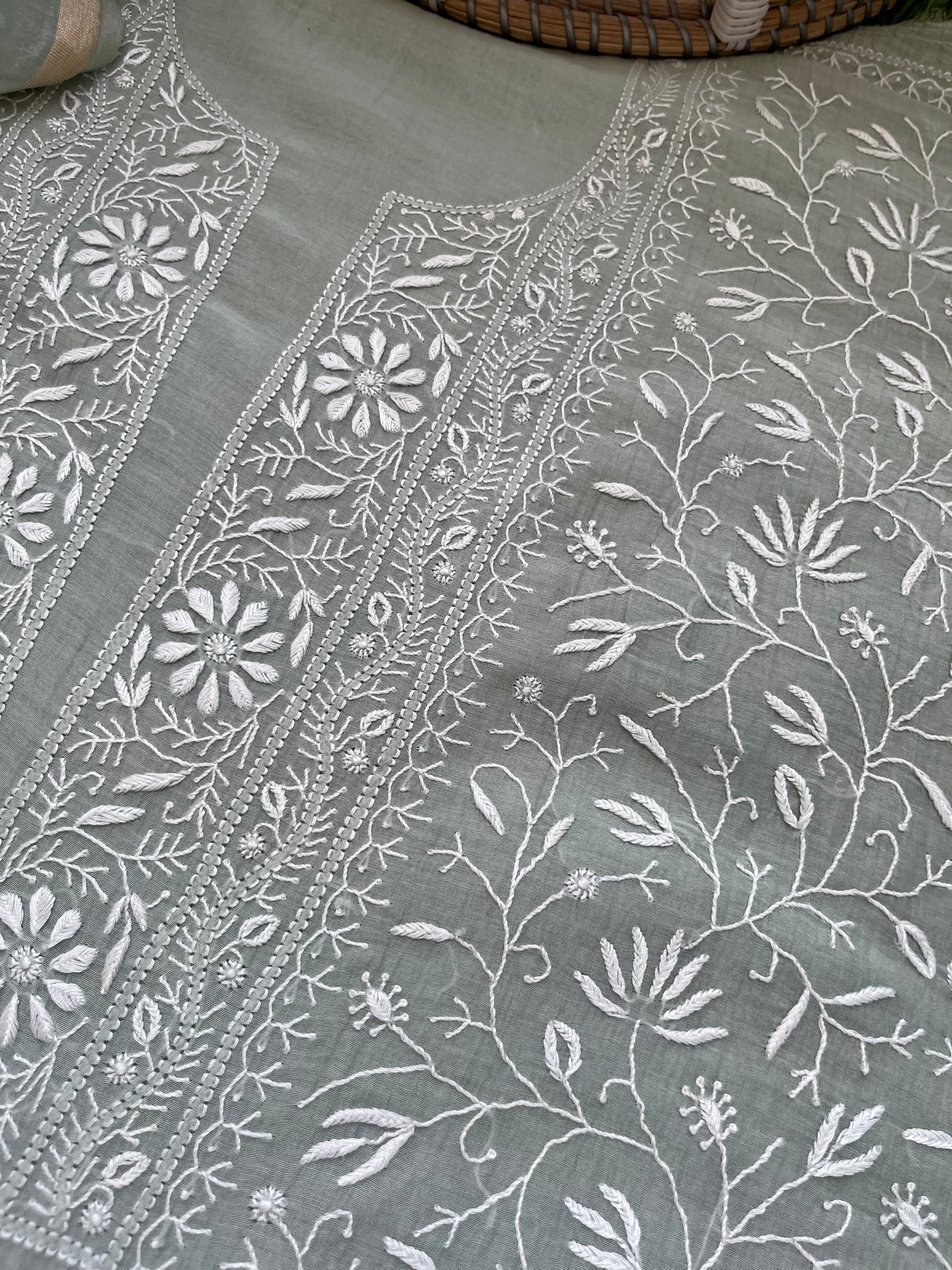 Chanderi Chikankari Kurta Dupatta