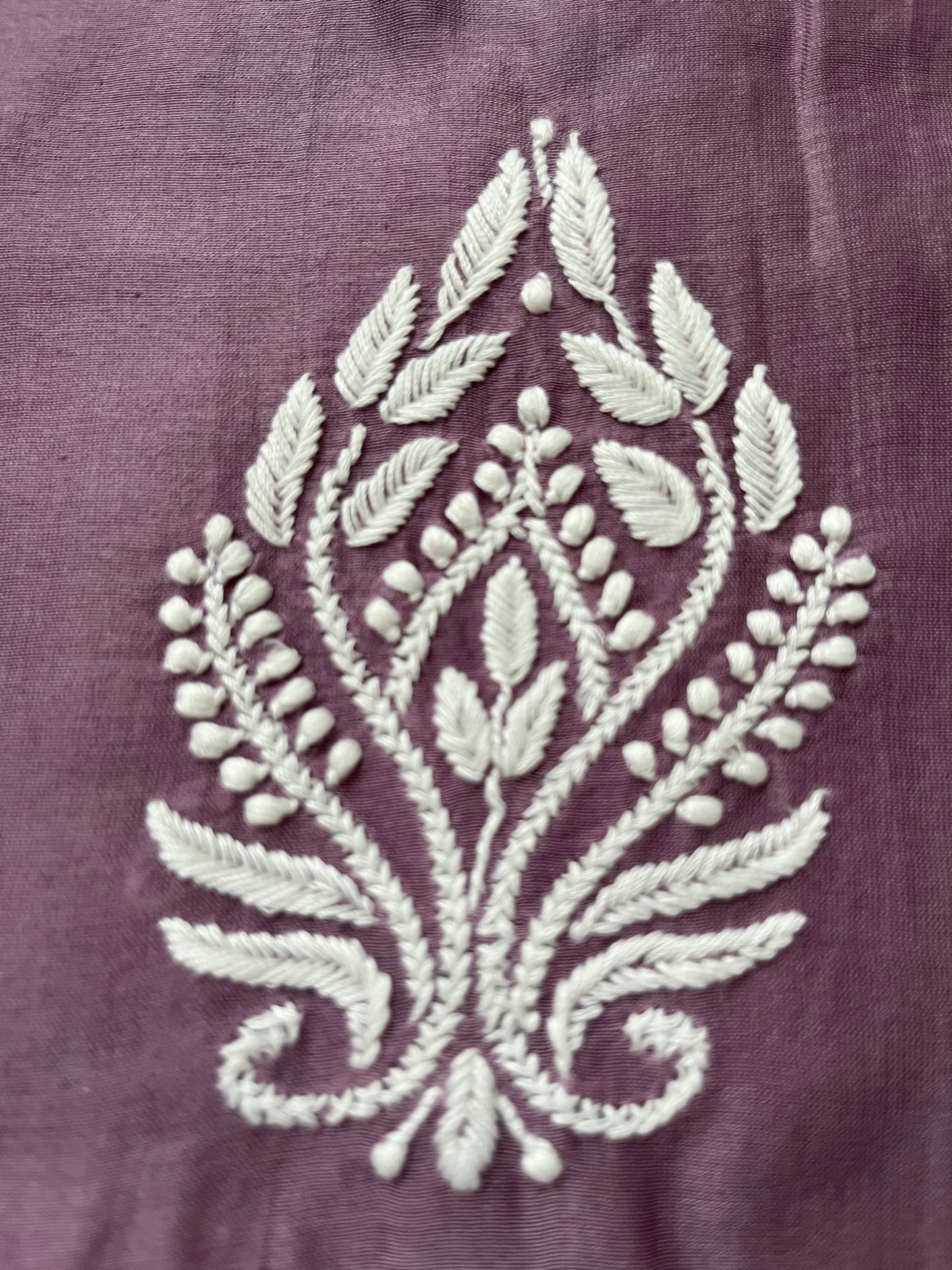 Chanderi chikankari kurta