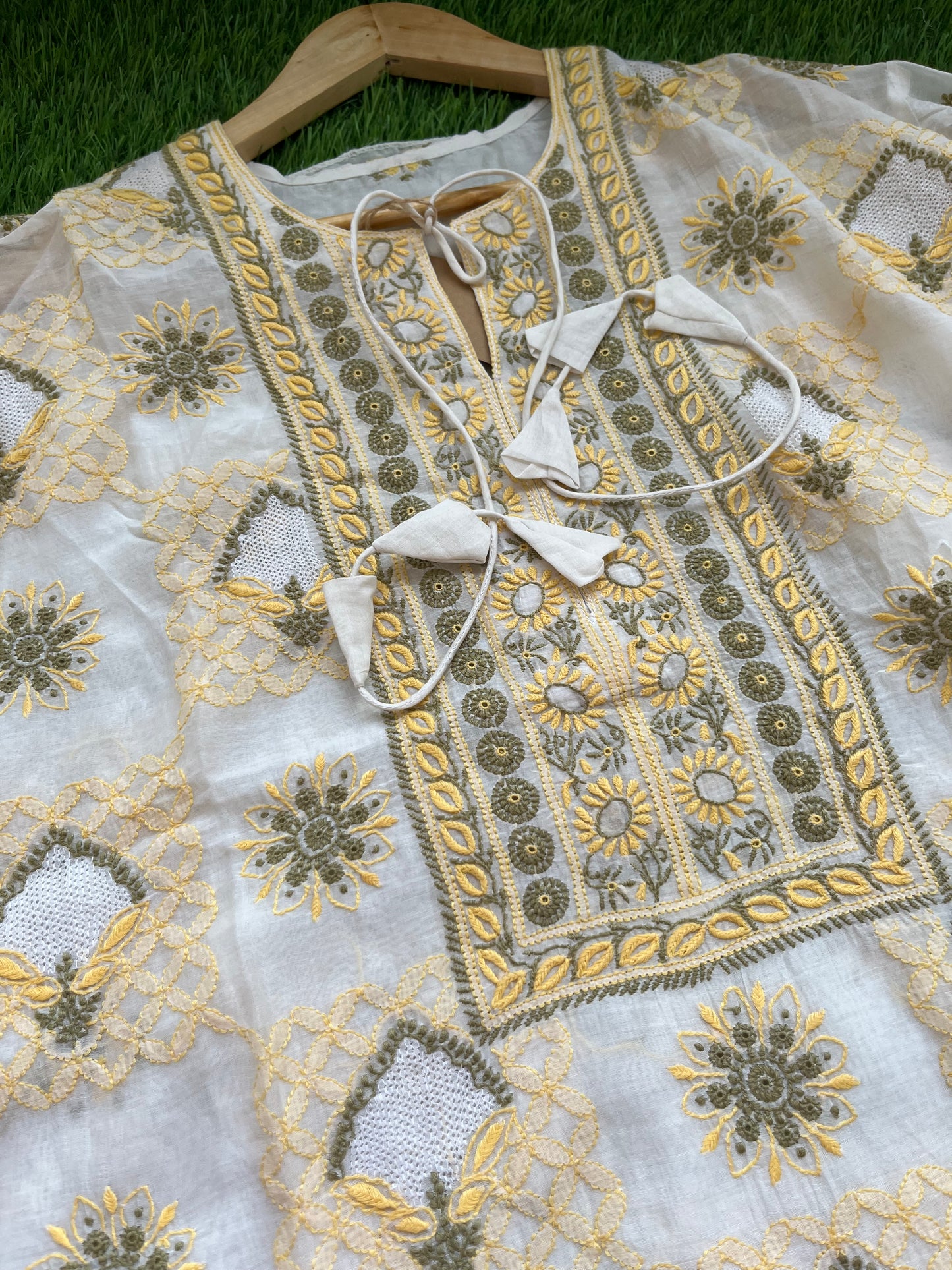 Chanderi Chikankari Kurta Dupatta