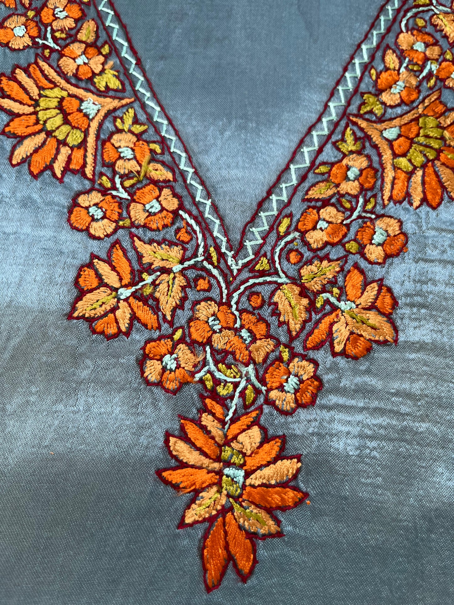 Mashru Silk kashmiri work kurta