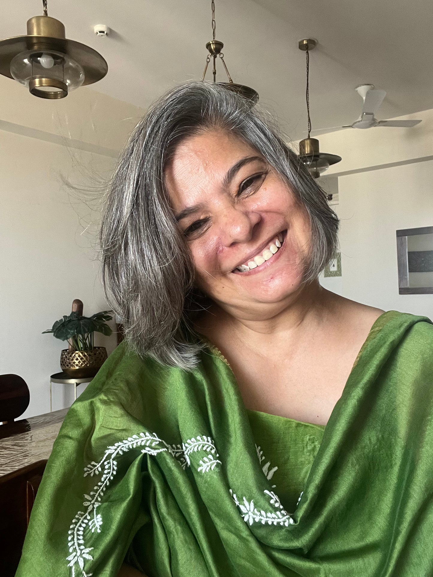 Chanderi chikan kurta and Dupatta
