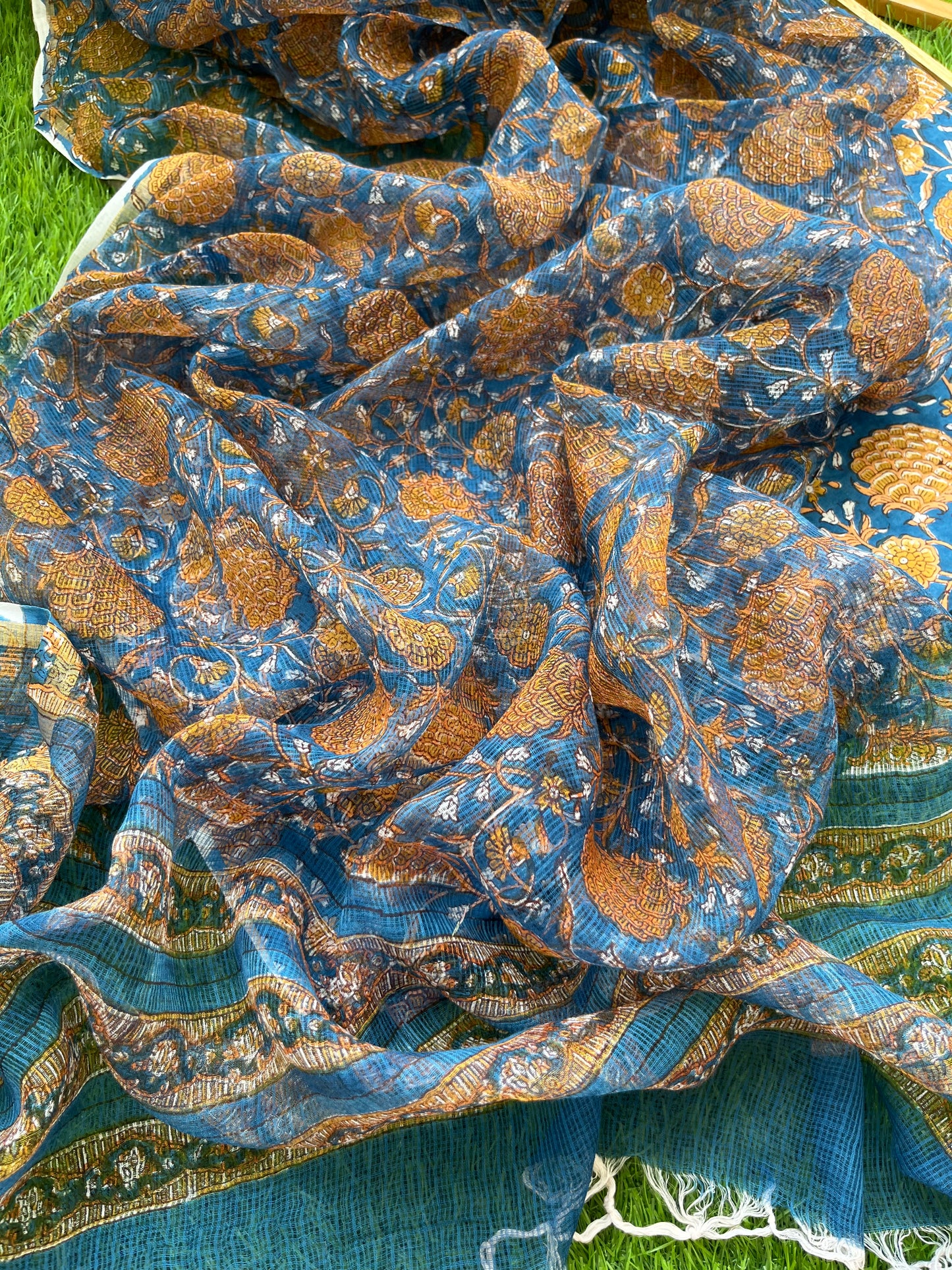 Block print Cotton Dupatta Kurta