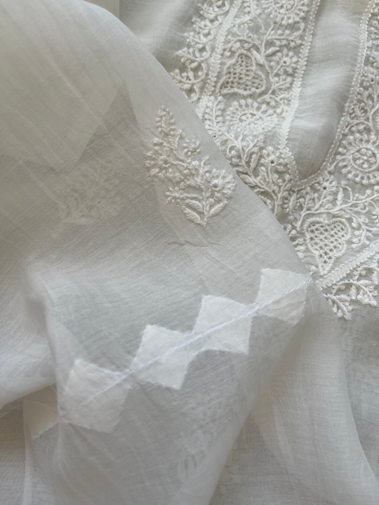 Chanderi Chikankari Kurta Dupatta