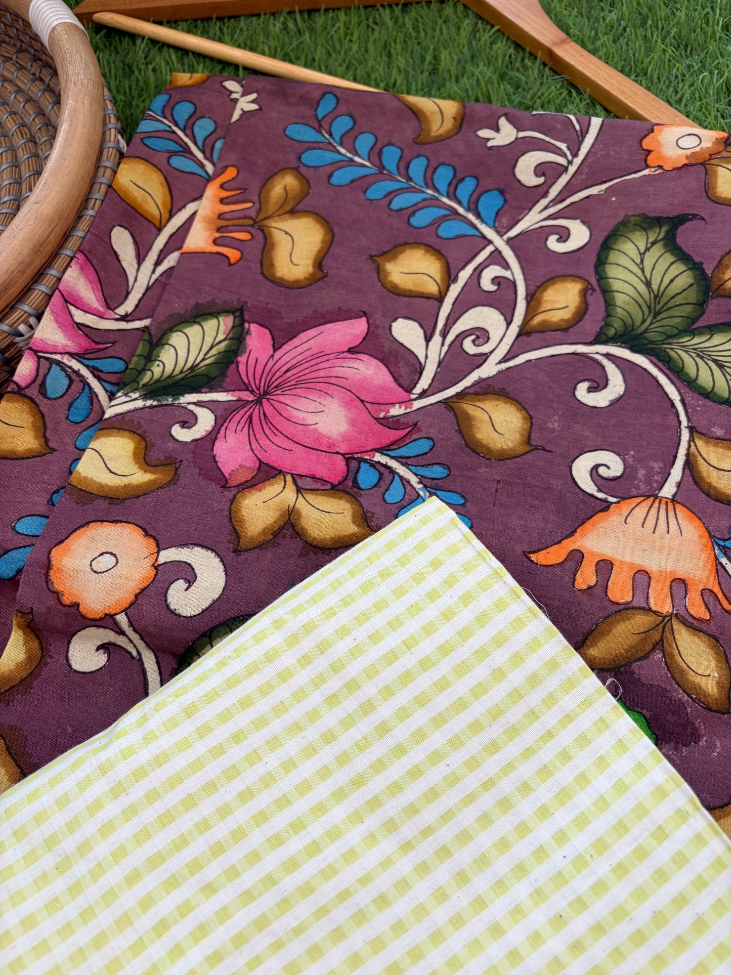 Cotton Kalamkari Fabric (hand painted)