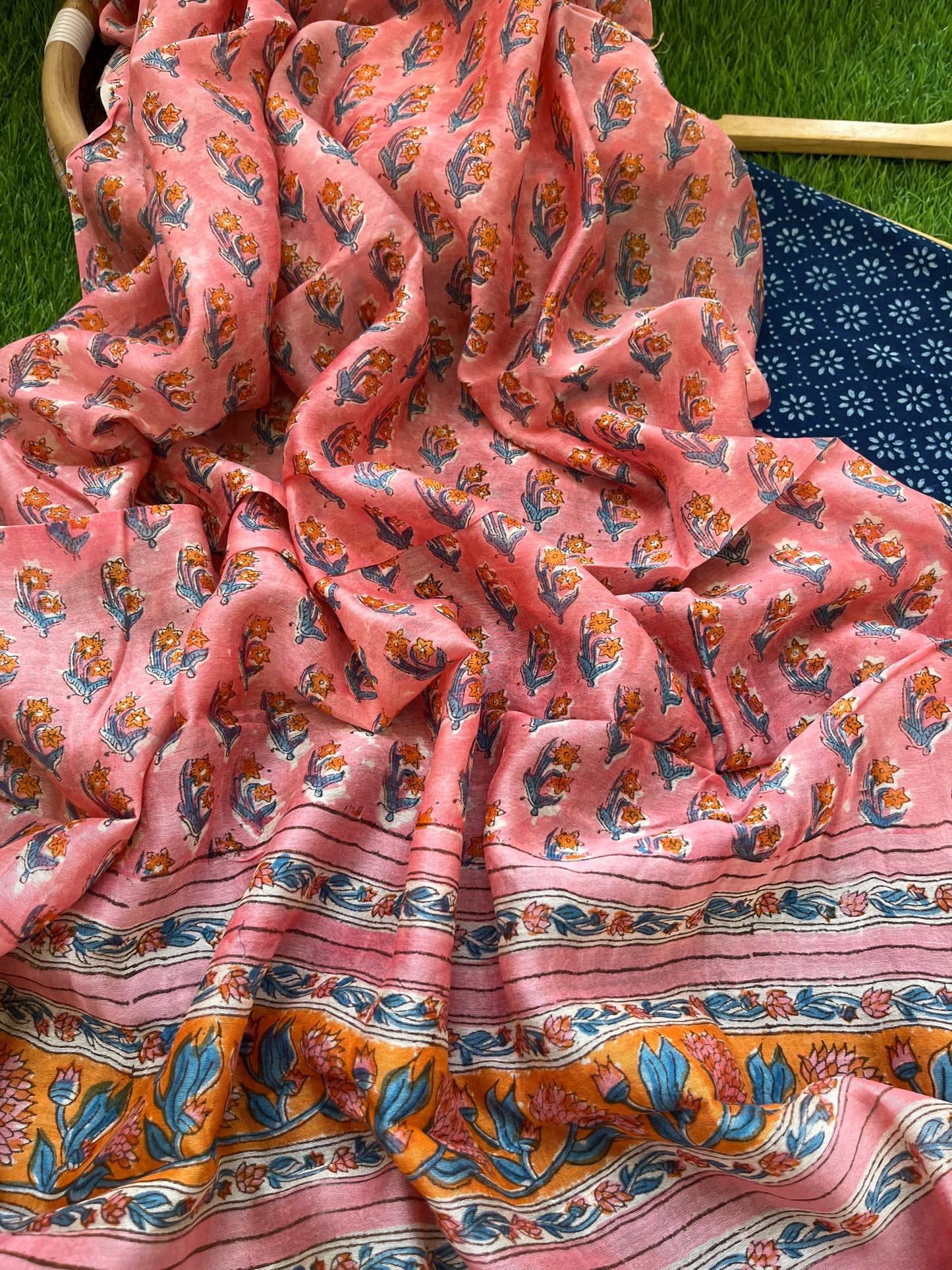 Cotton kurta chanderi dupatta