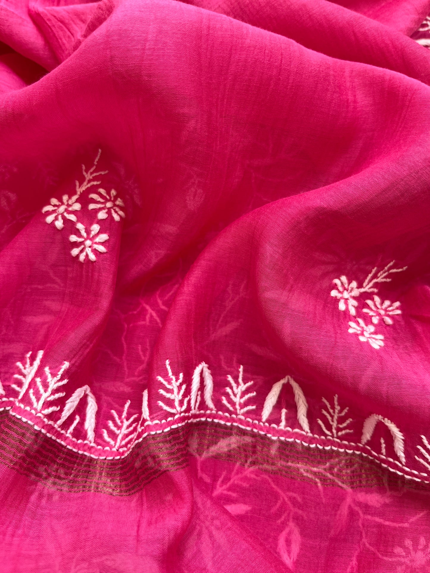 Chanderi Chikankari Kurta Dupatta