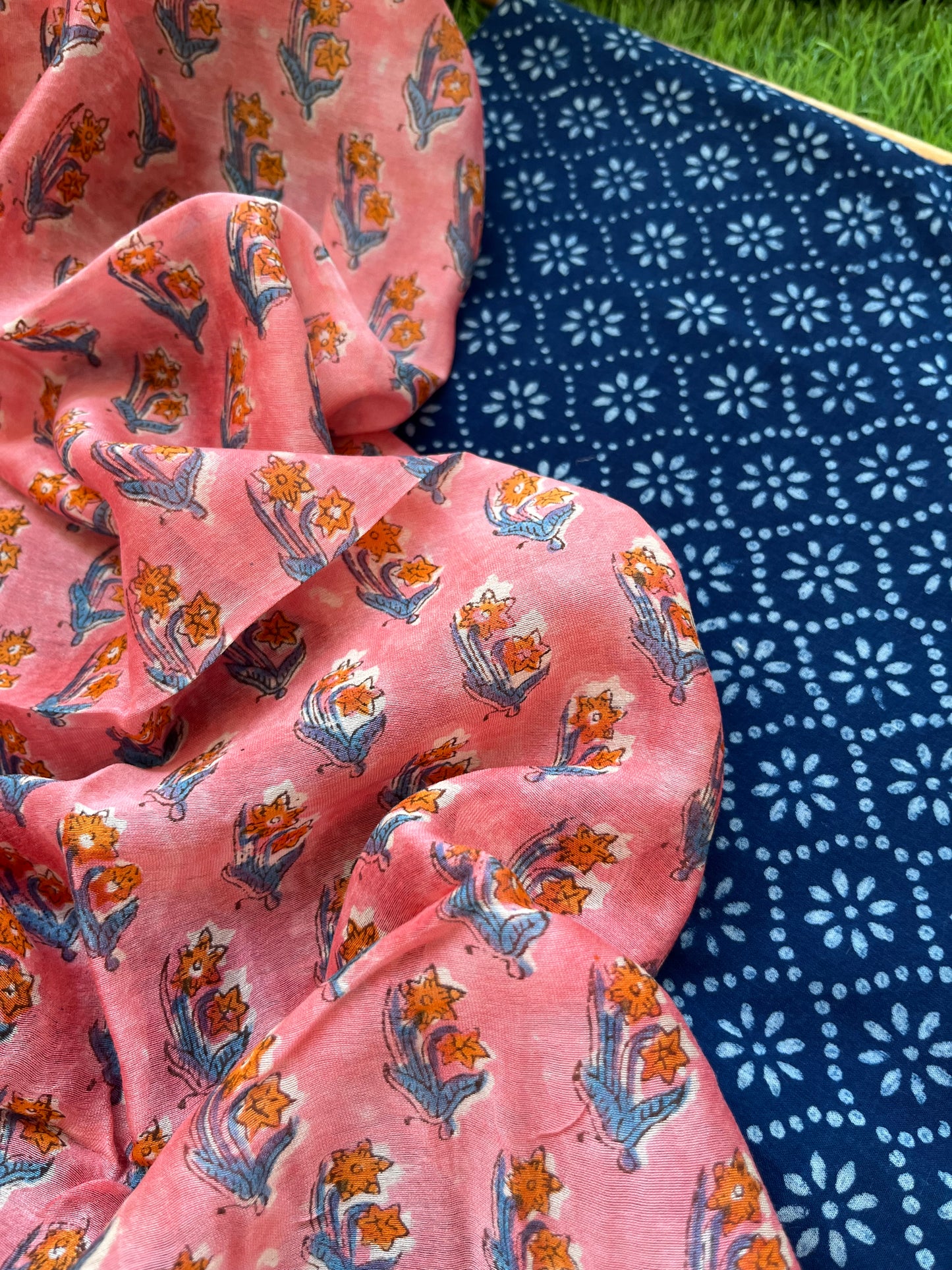 Cotton kurta chanderi dupatta