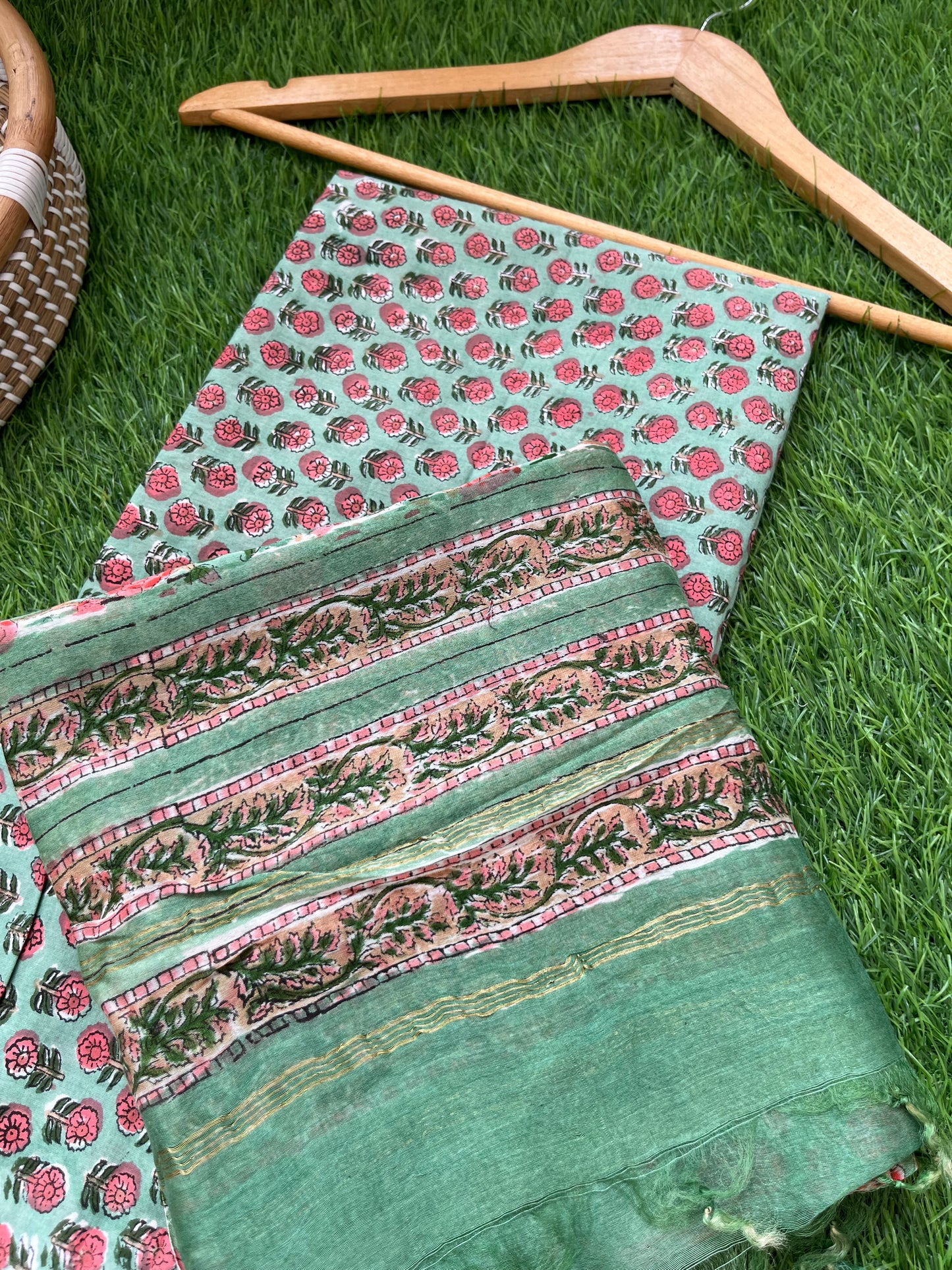 Cotton kurta chanderi dupatta