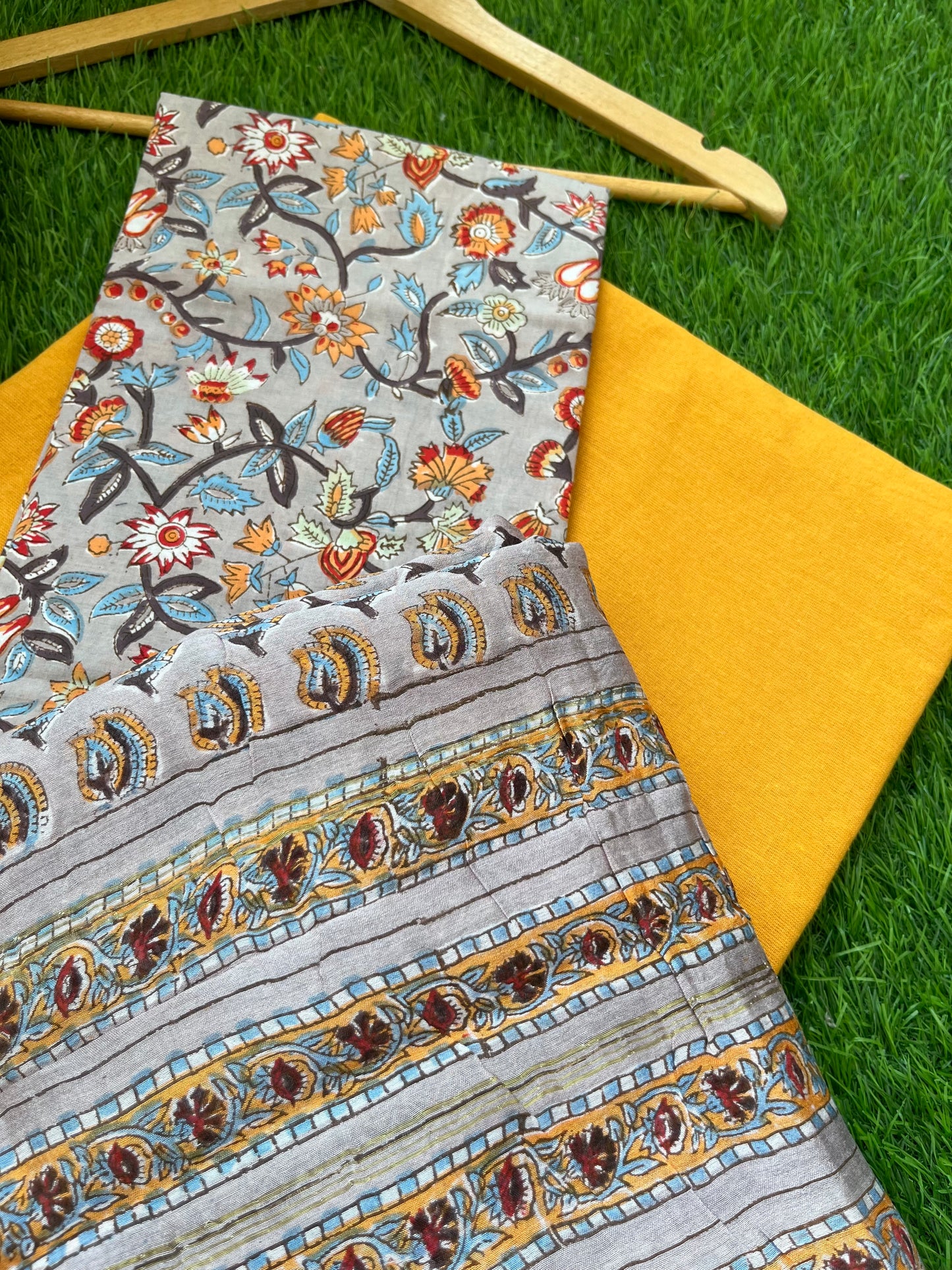 Cotton kurta bottom chanderi dupatta