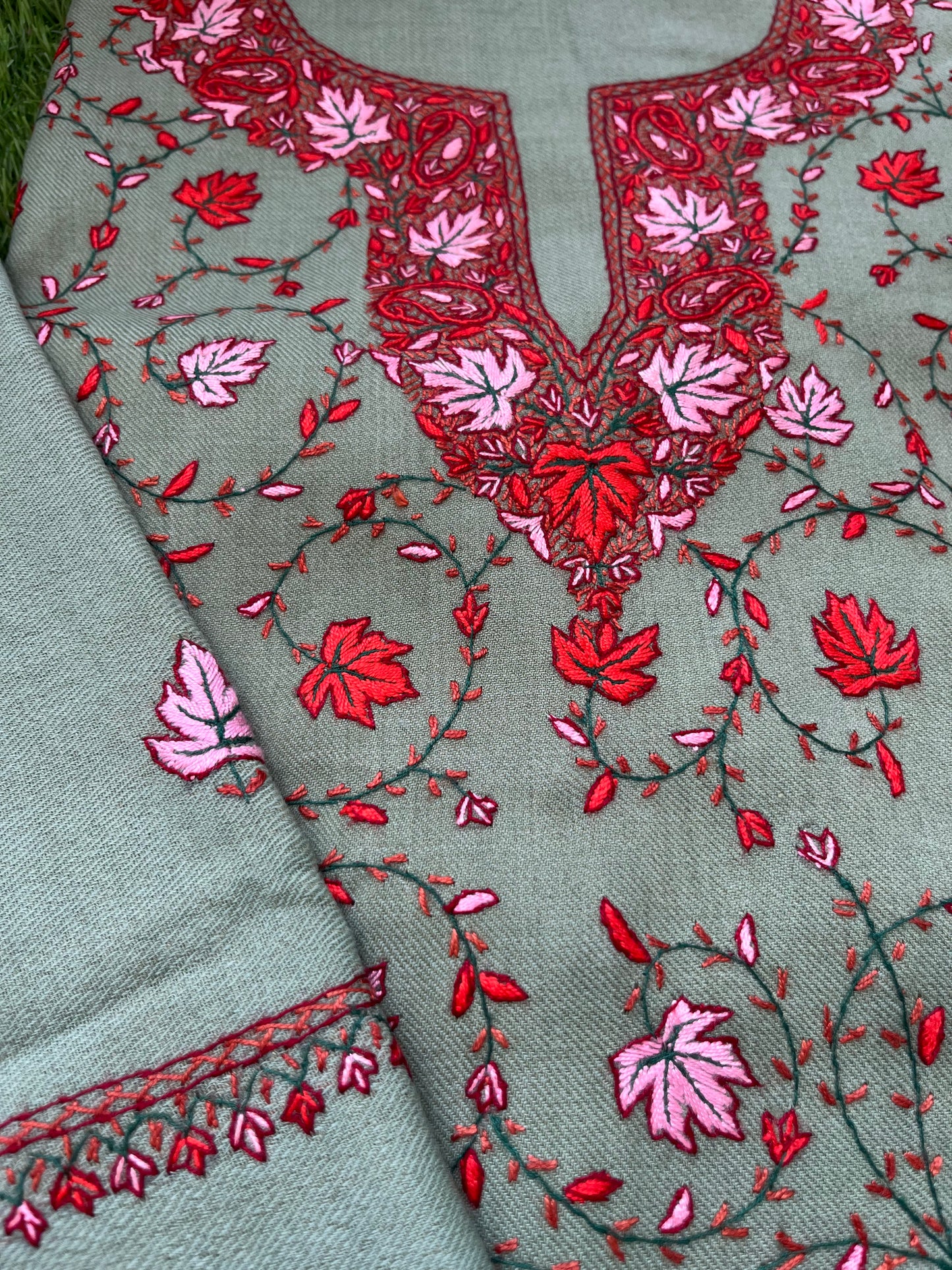 Woollen hand embroidered suit