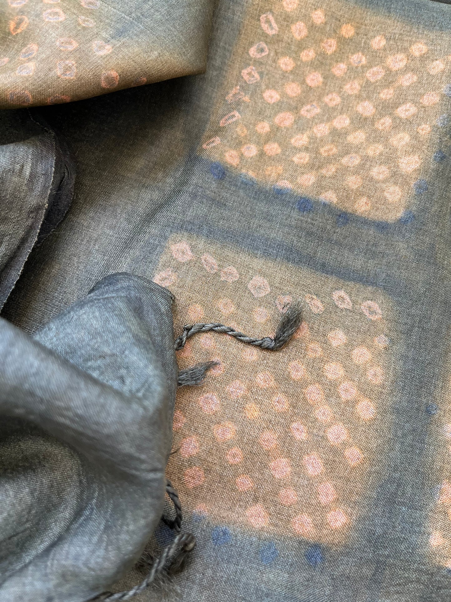 Tussar Silk Bandhani Kurta Dupatta