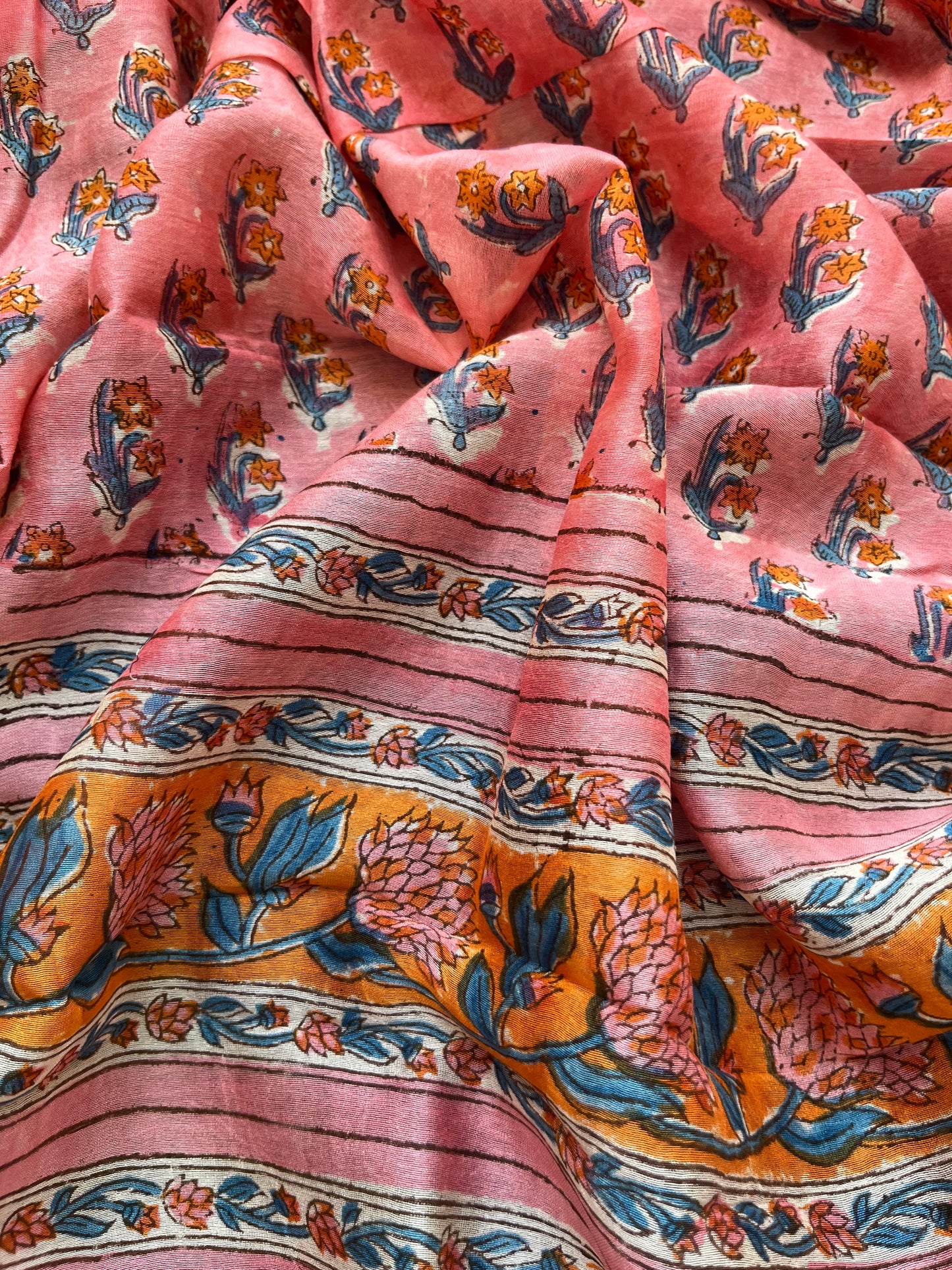 Cotton kurta chanderi dupatta