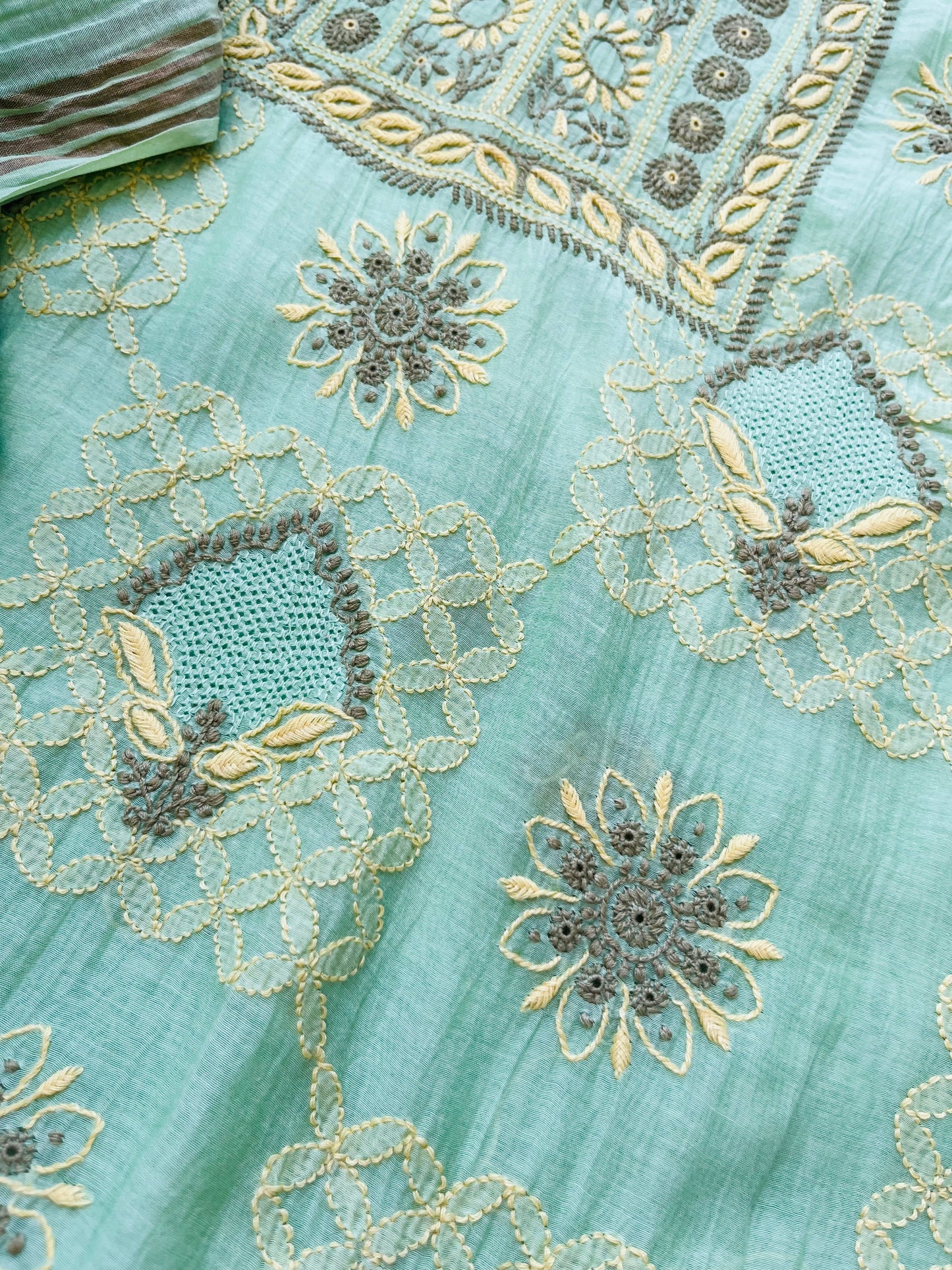 Chanderi Chikankari Kurta Dupatta