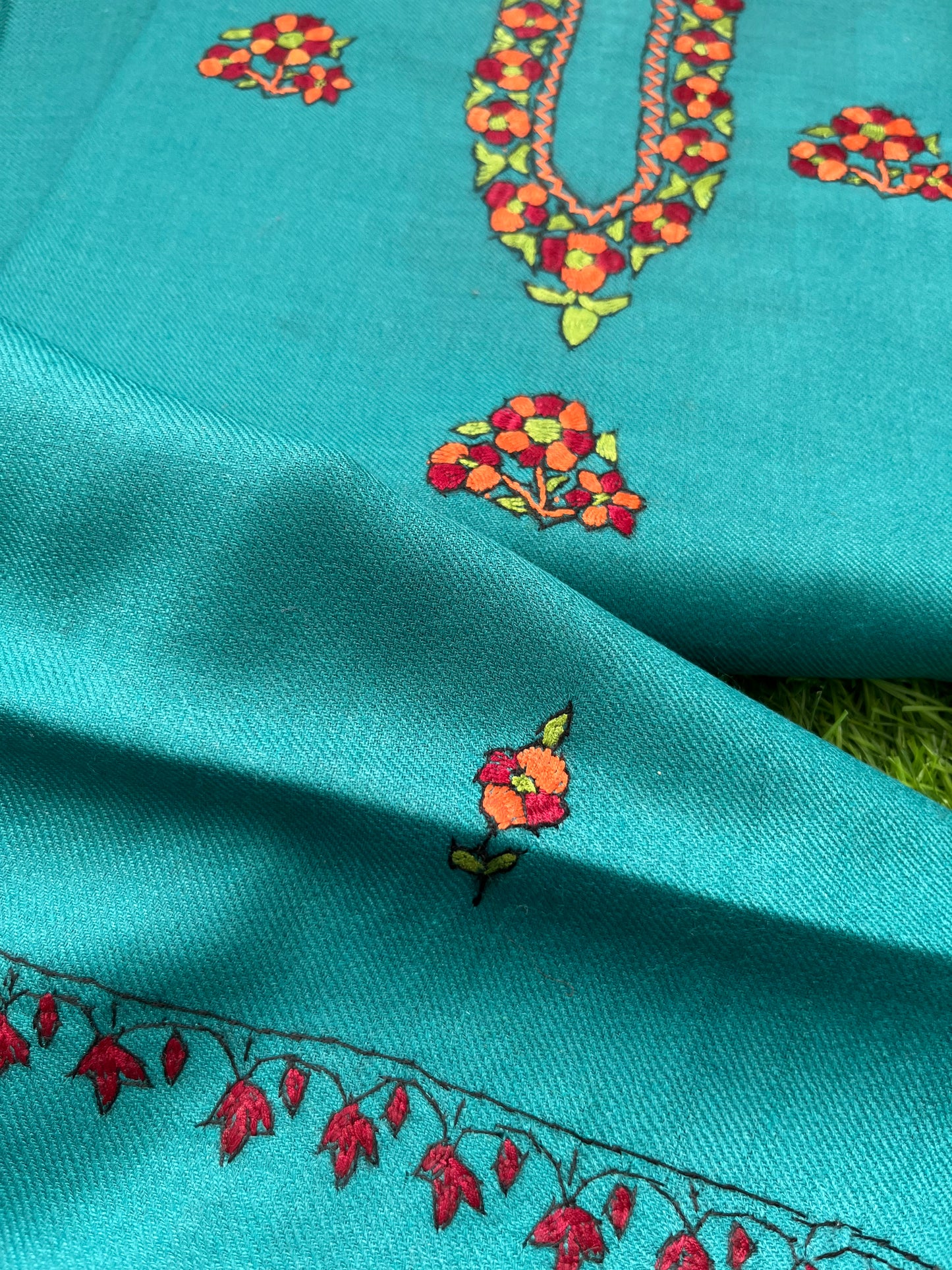 Woollen hand embroidered suit